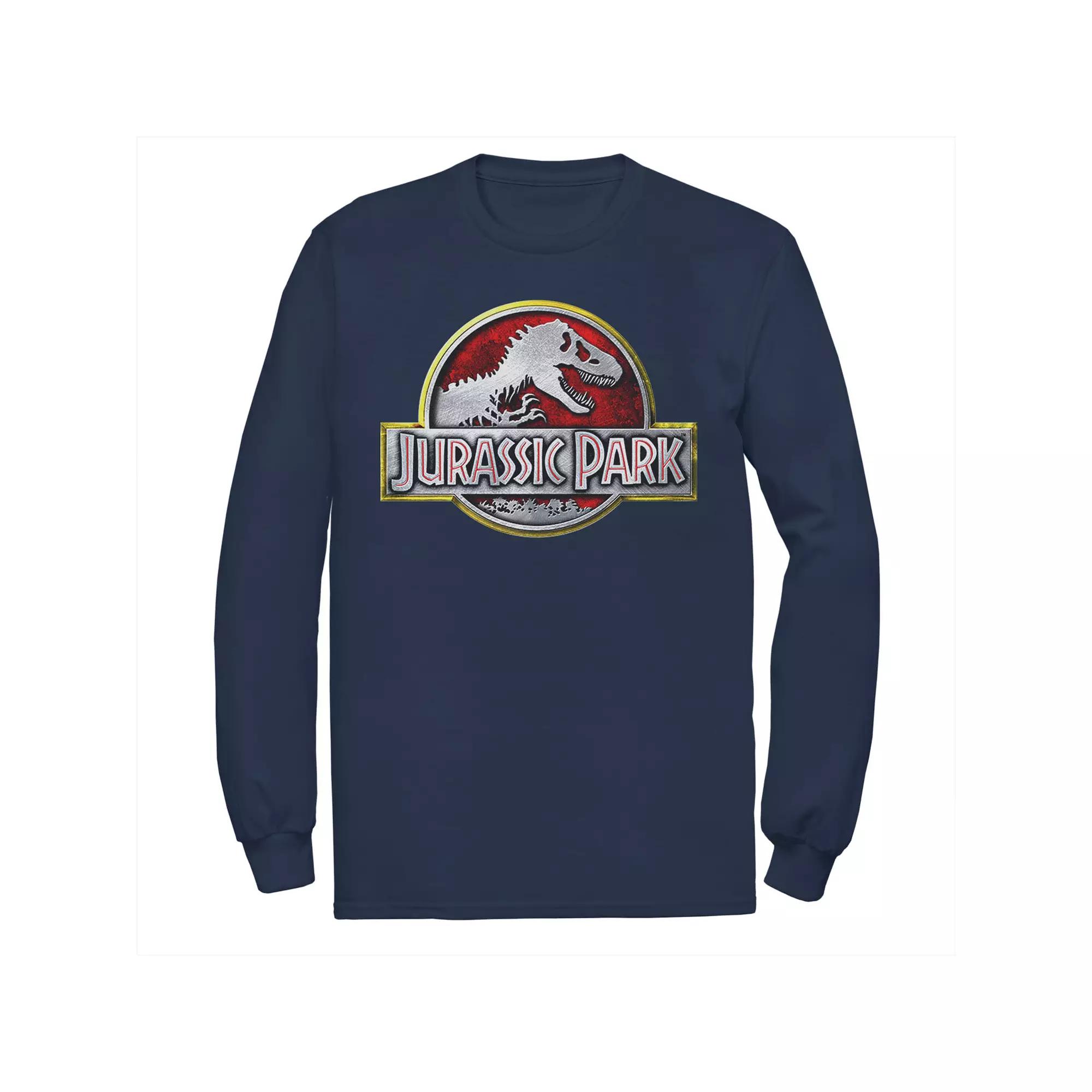 Men's Jurassic Park Chrome Logo Long Sleeve Tee,  Product Image