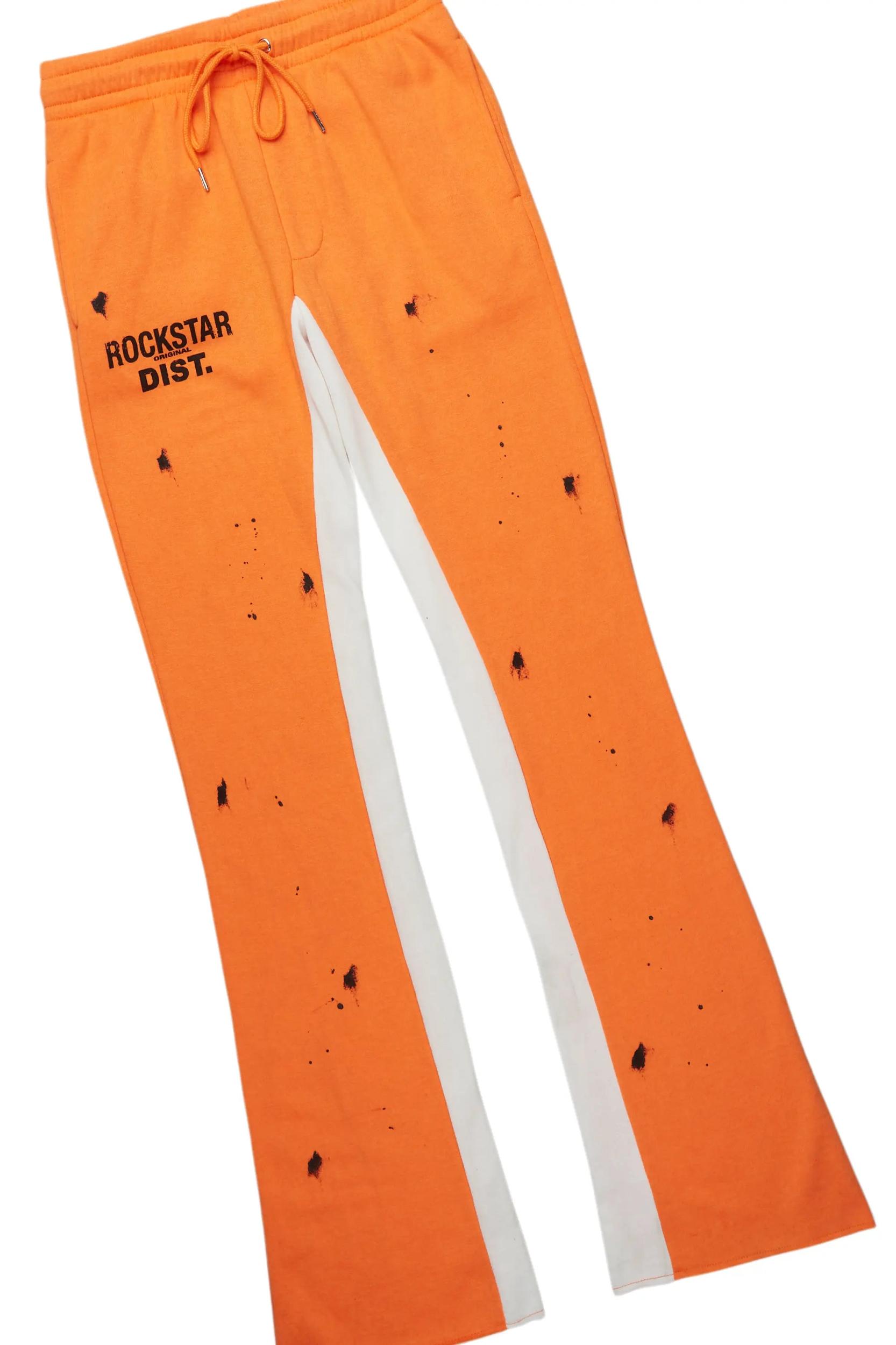 Raffer Orange Hoodie Baggy Fit Pant Track Set Male Product Image