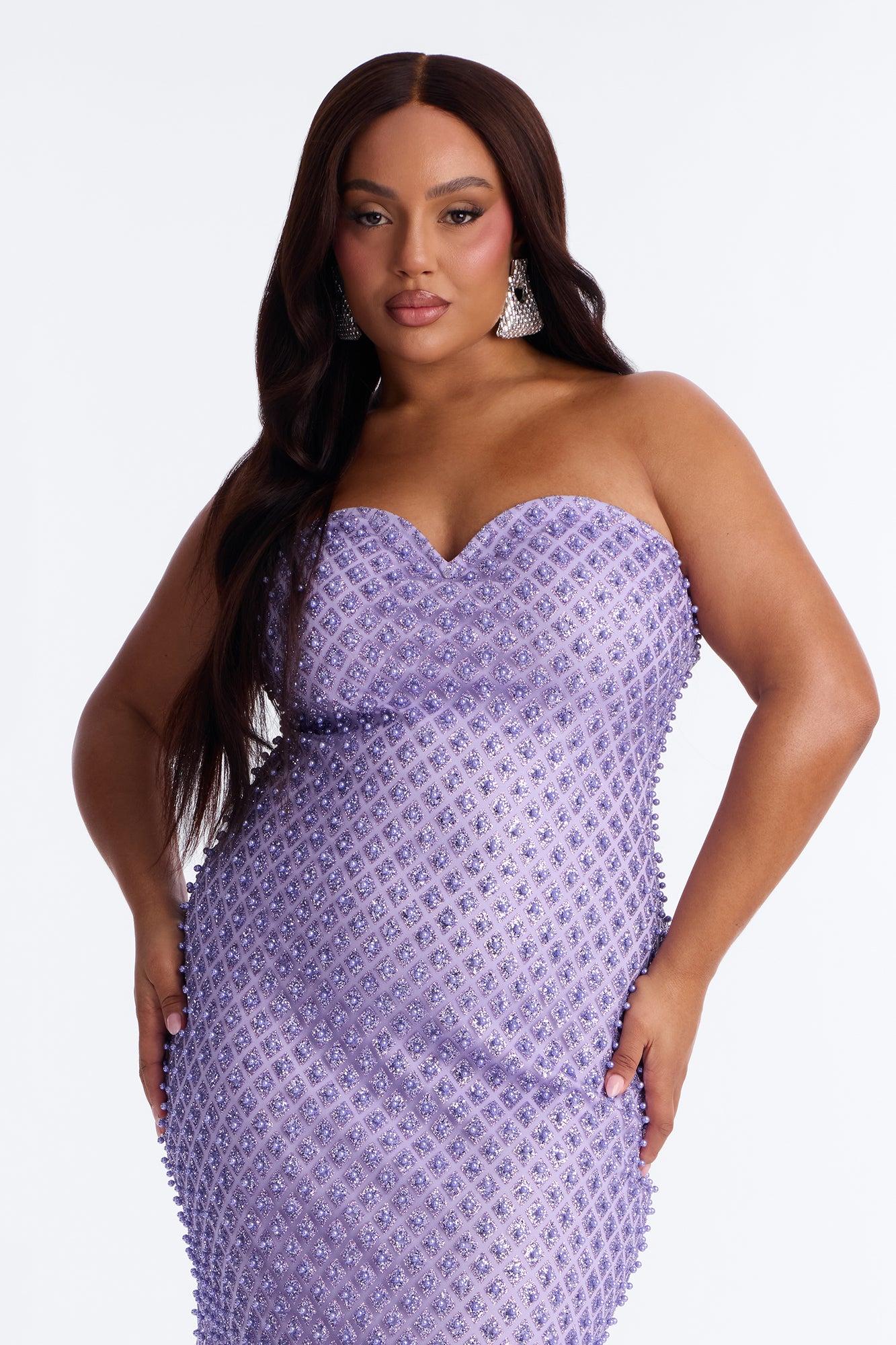 Roxi Sweetheart Embellished Gown - Lavender Female Product Image