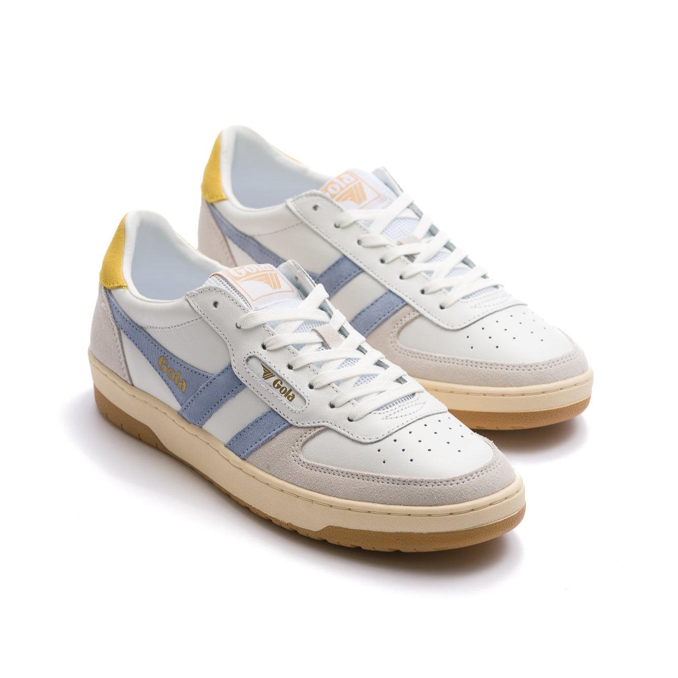 Gola Classics Women's Hawk Sneakers - White/Air/Pollen Product Image