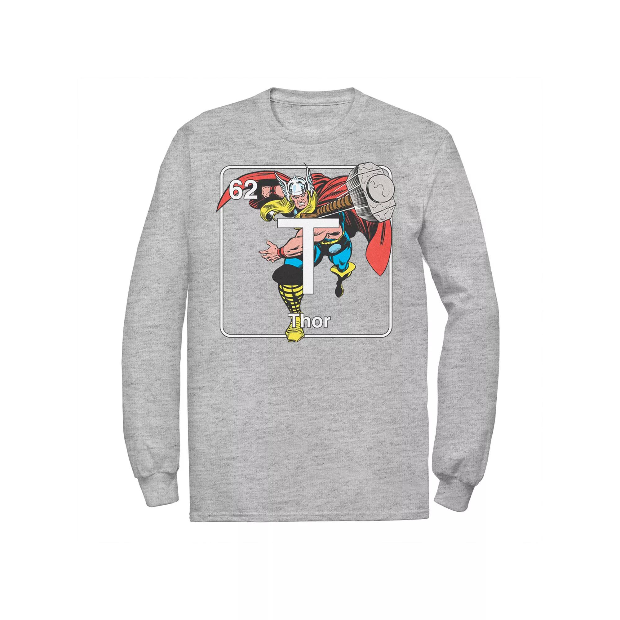 Men's Marvel Avengers Thor Element Tee, Size: Small, Athletic Grey Product Image