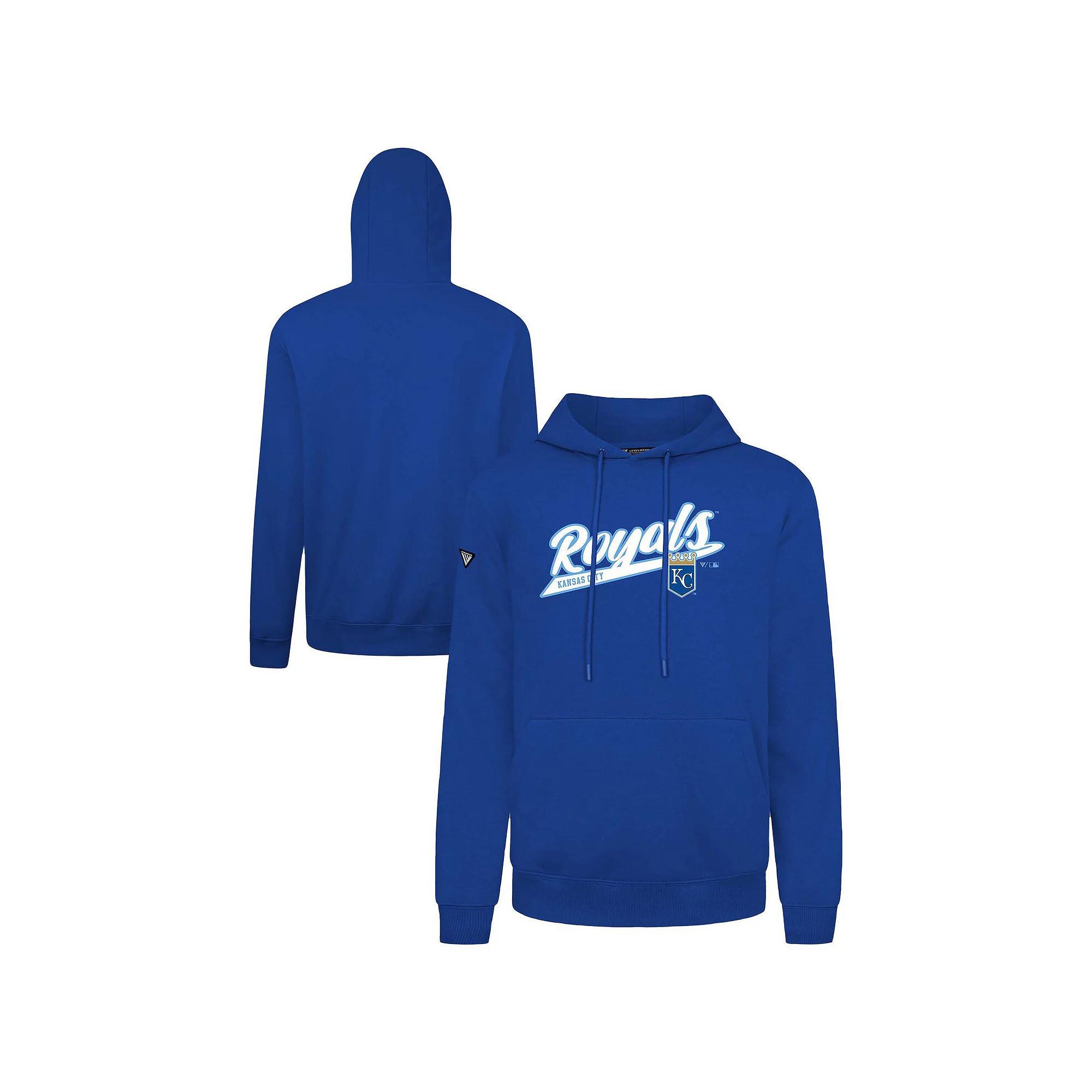 Men's Levelwear  Royal Kansas City Royals Podium Fleece Pullover Hoodie, Size: XL, Blue Product Image