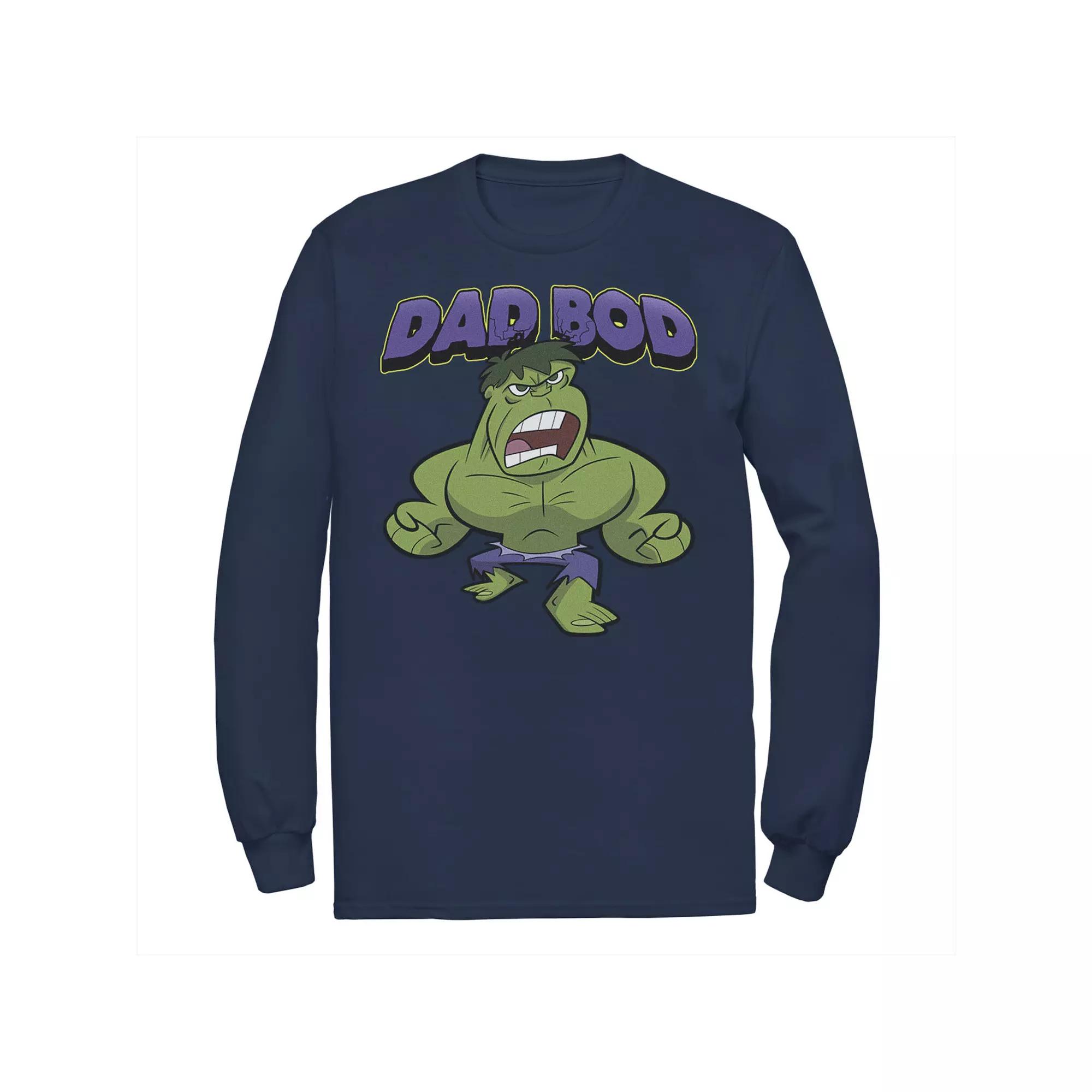 Men's Marvel Father's Day Retro Hulk Dad Bod Portrait Tee,  Product Image