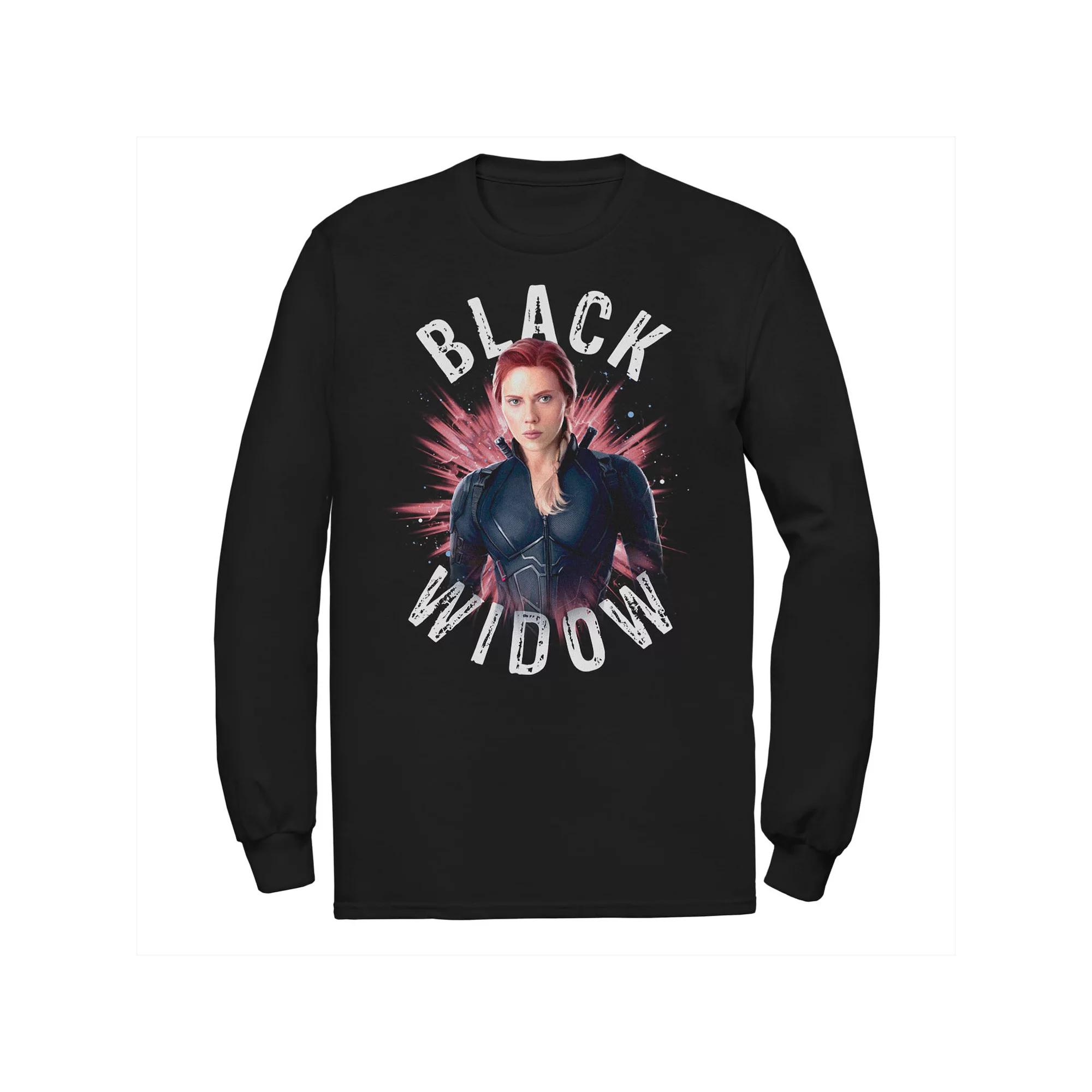 Men's Marvel Black Widow Logo Silhouette Tee,  Product Image