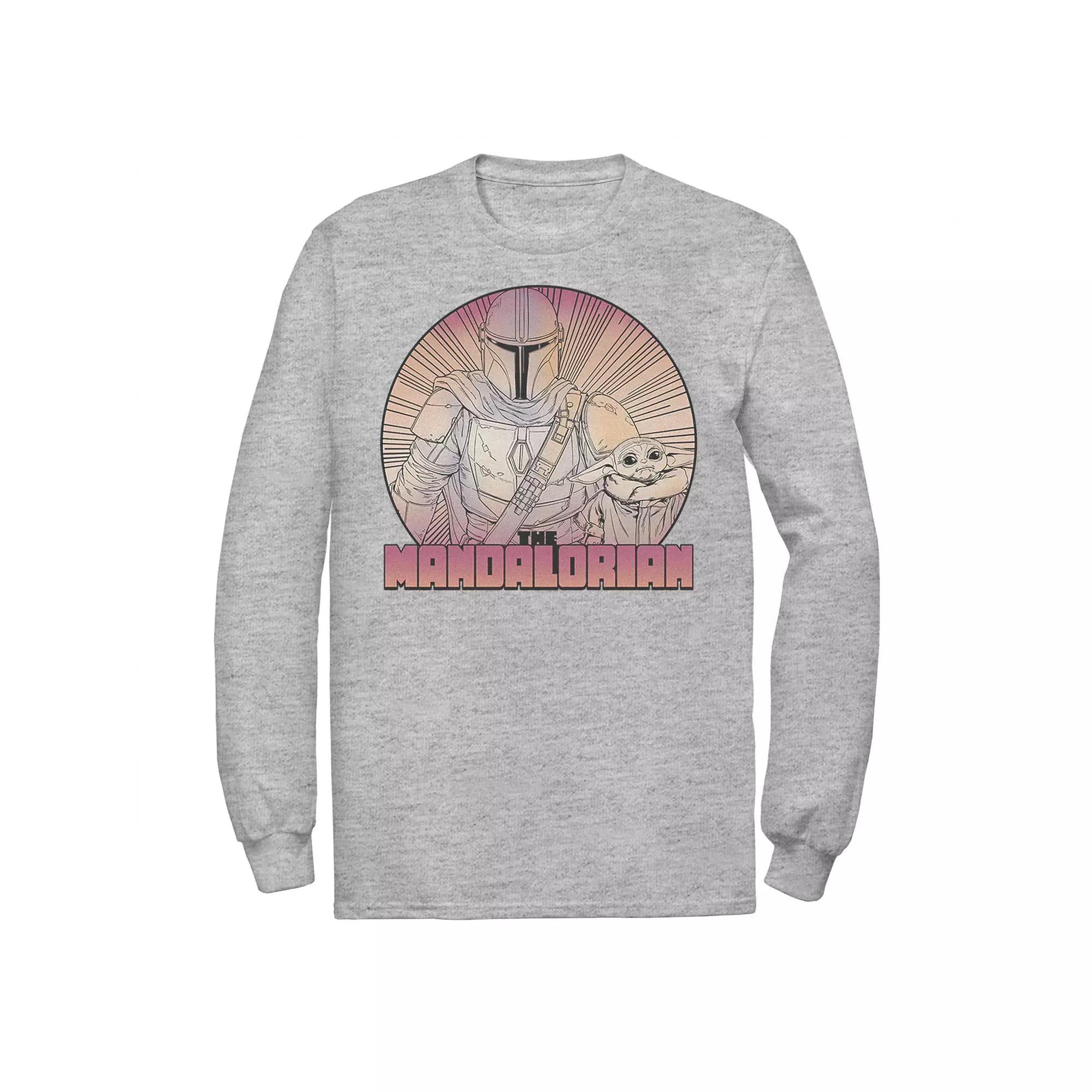 Men's Star Wars The Mandalorian The Child Gradient Line Art Tee,  Product Image