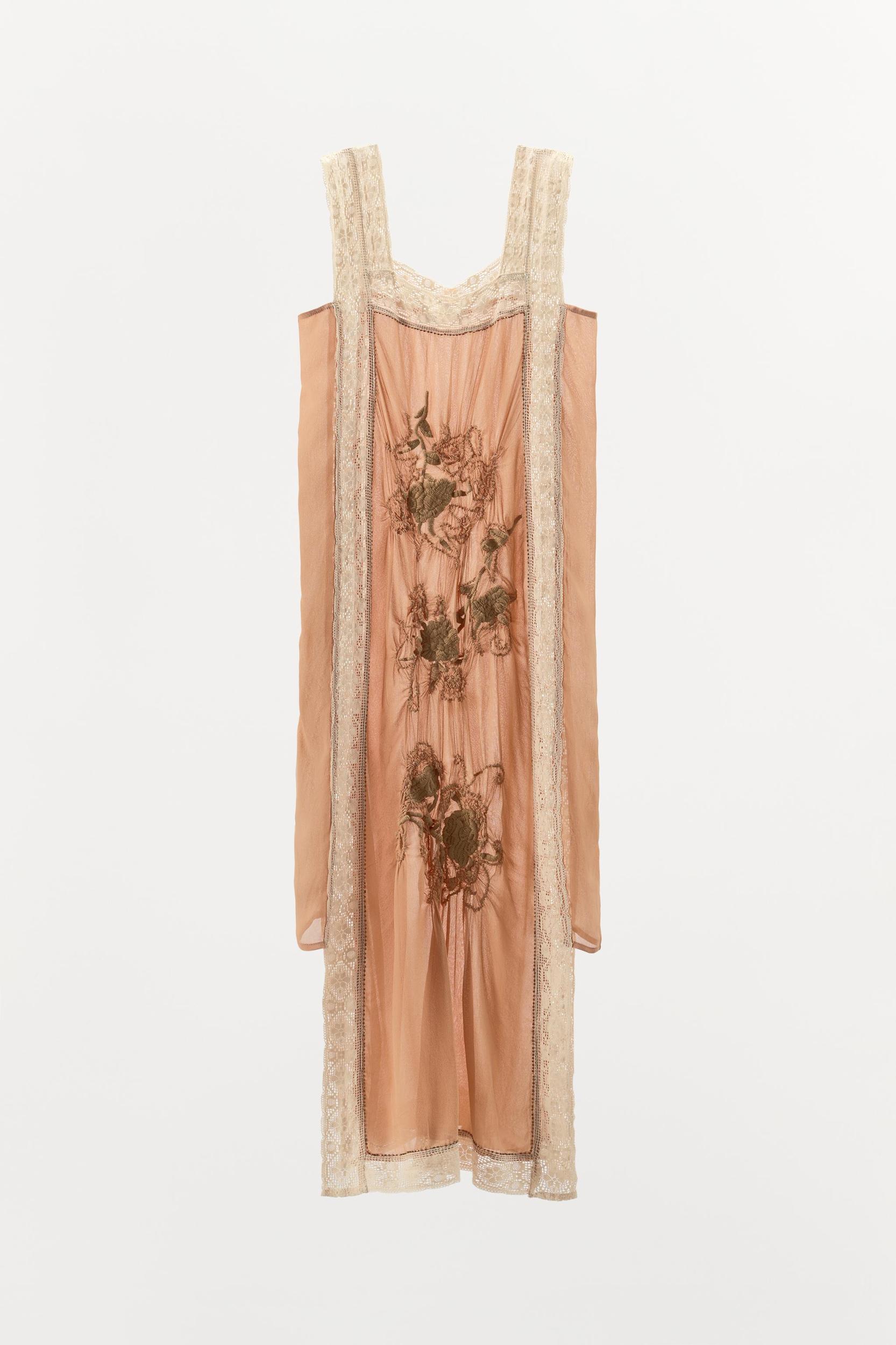TEXTURED EMBROIDERED LACE DRESS Product Image