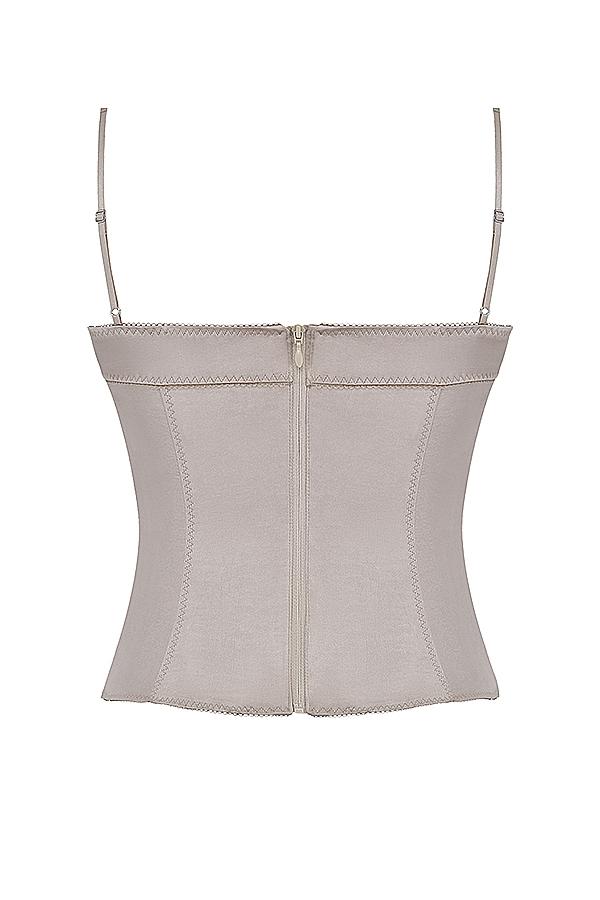 Chantal  champagne satin top Product Image