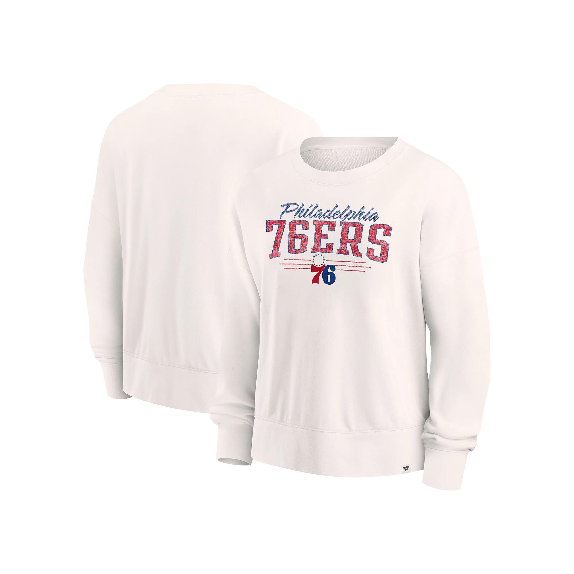 Women's Fanatics Branded Cream Philadelphia 76ers Close the Game Pullover Sweatshirt, Size: Medium, 76r Beige Product Image