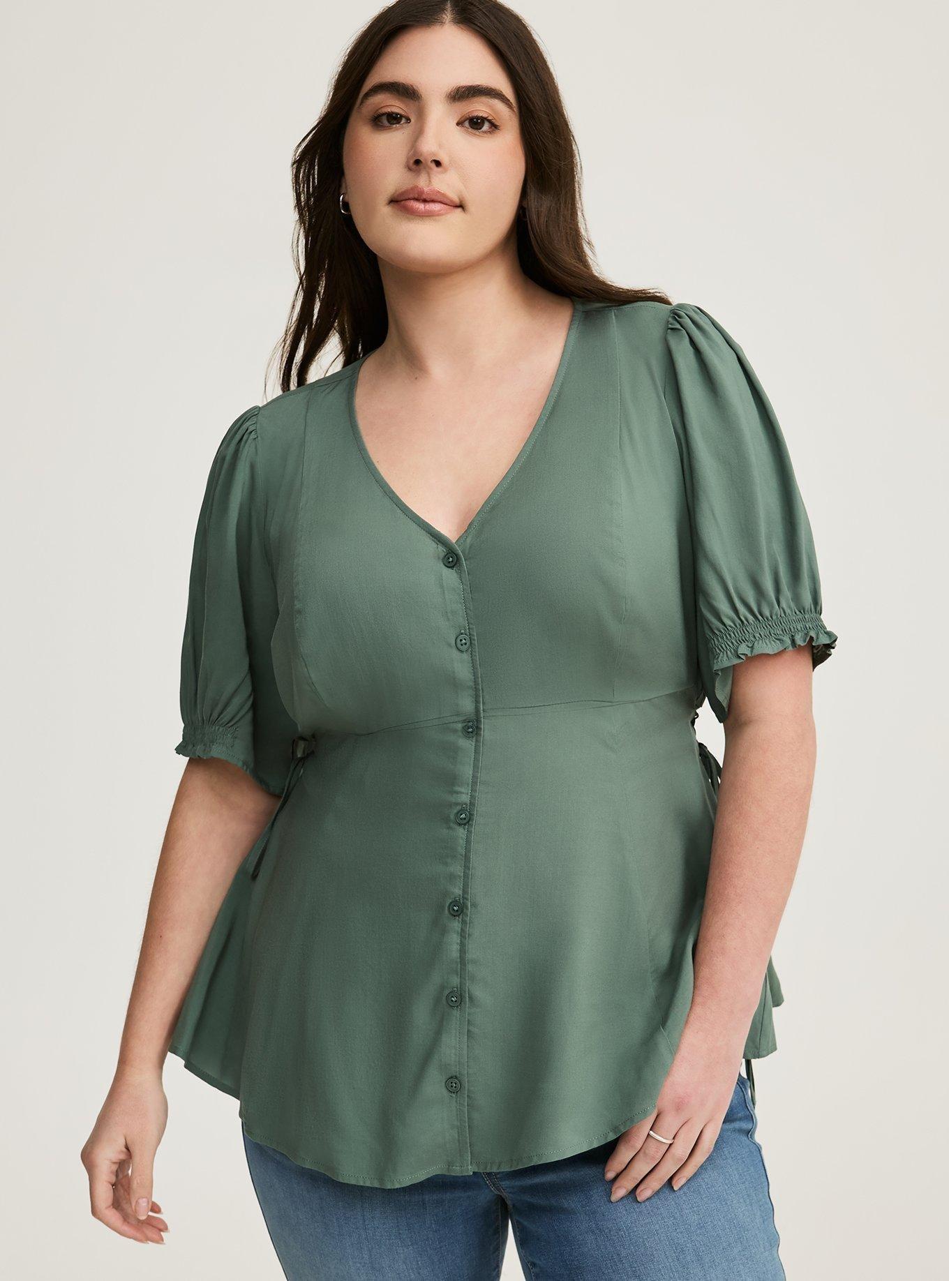 Challis Side Tie Short Sleeve Top Product Image