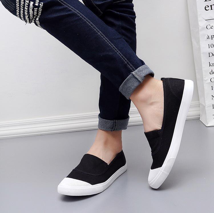 Canvas Panel Slip-On Sneakers Product Image