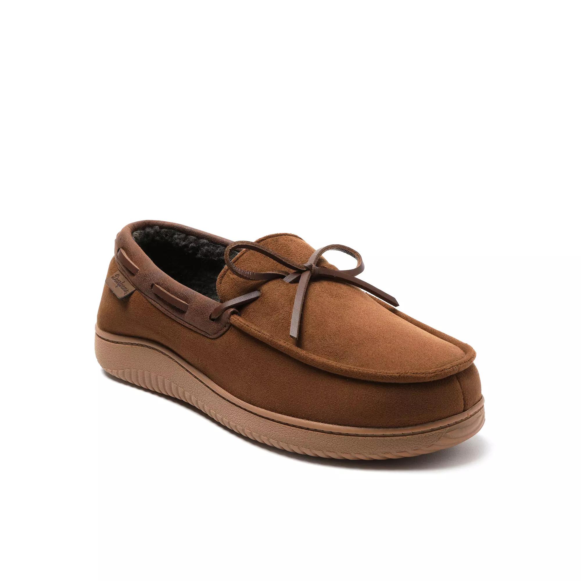 Dearfoams Pierce Men's Faux Suede Moccasin Slippers,  Product Image