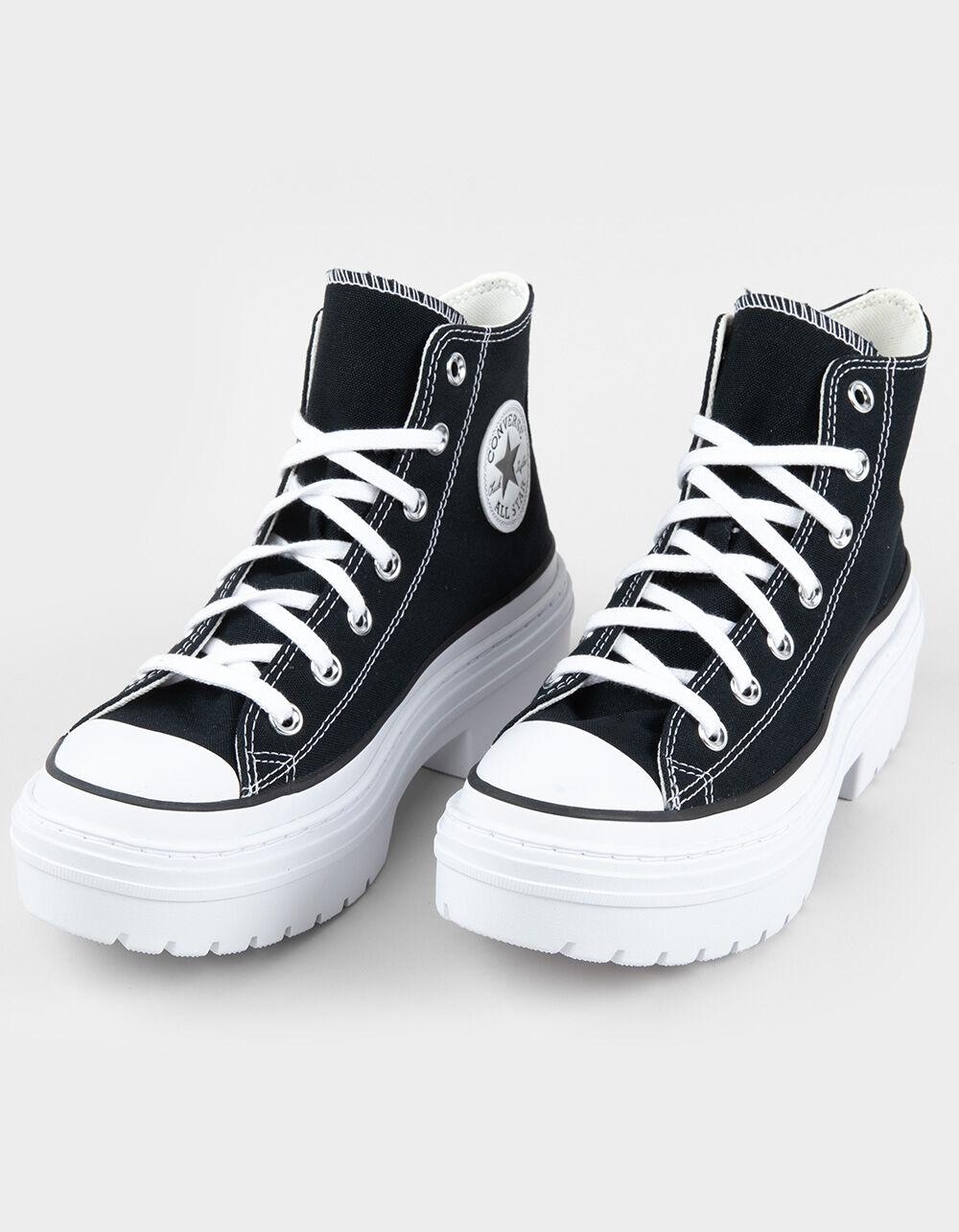 CONVERSE Lugged Chuck Taylor All Star Womens High Top Shoes - BLK/WHT Product Image