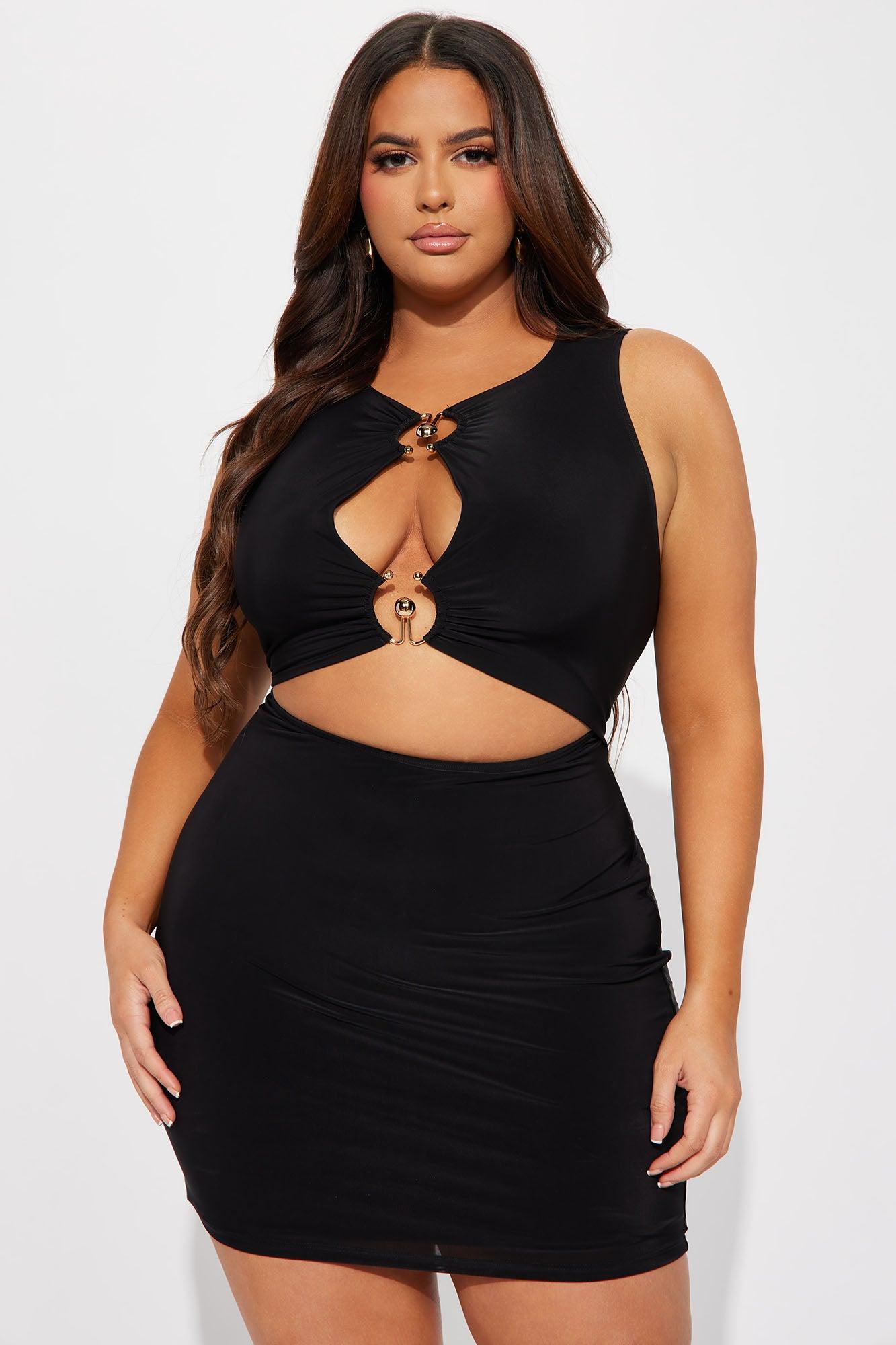 Gabbi Cut Out Mini Dress - Black Product Image