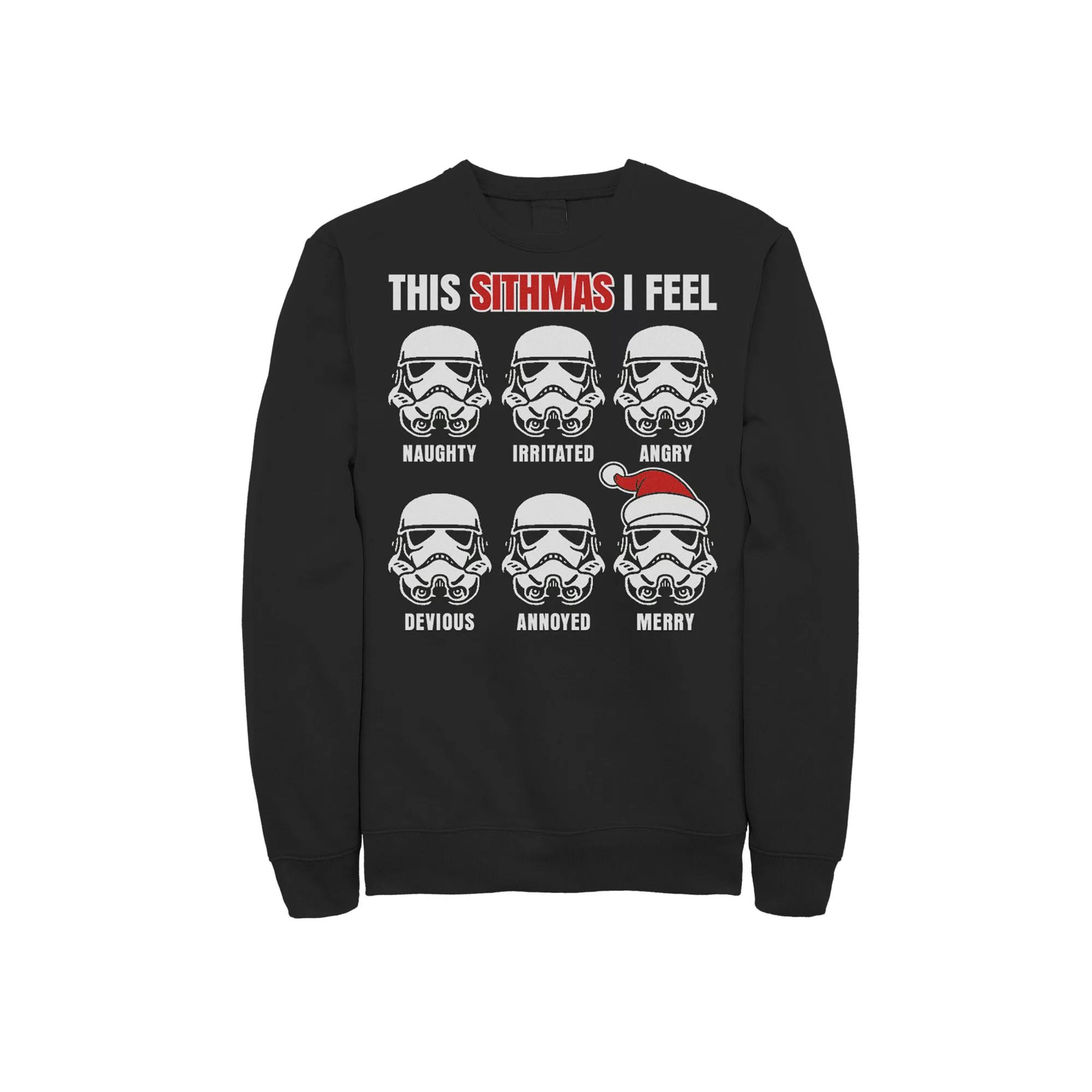 Men's Star Wars Stormtrooper Sithmas Emotions Christmas Sweatshirt,  Product Image