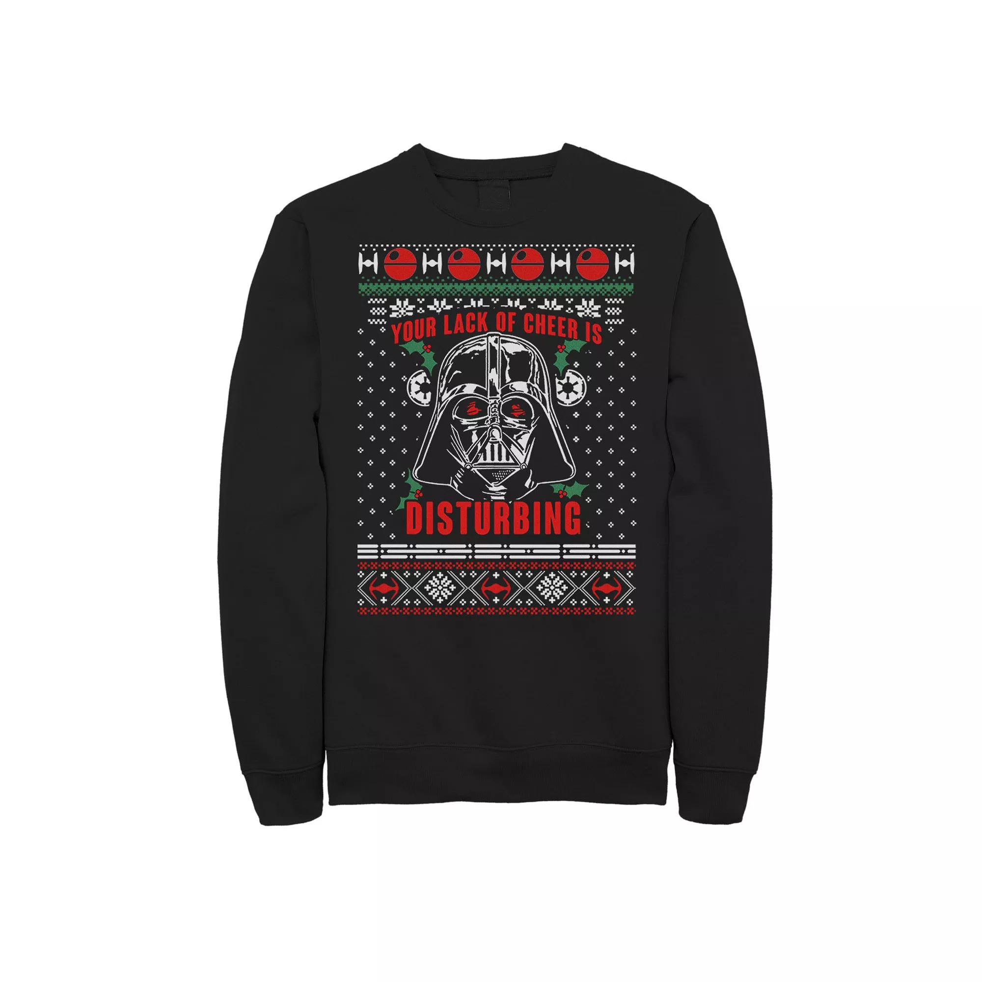 Men's Star Wars Vader Christmas Sweater Lack Of Cheer Sweatshirt,  Product Image