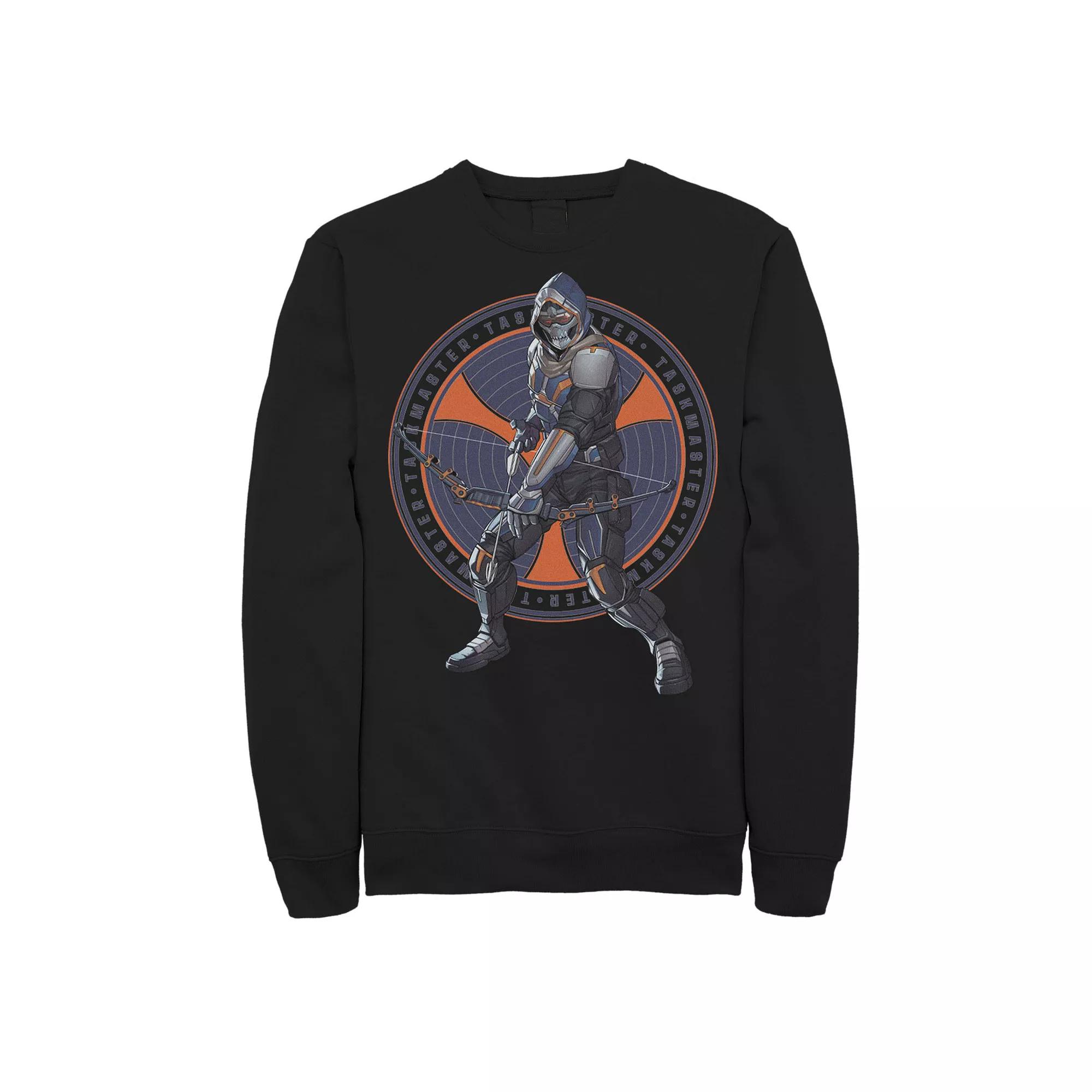Men's Marvel Black Widow TaskMaster Coin Portrait Sweatshirt,  Product Image