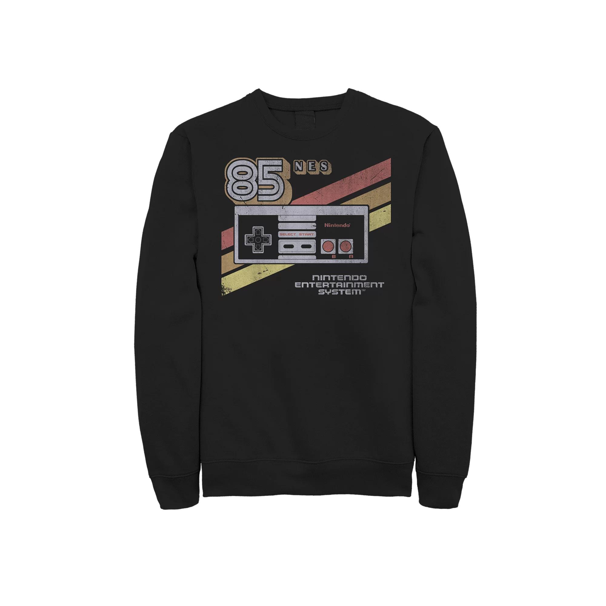 Men's Nintendo Entertainment System Retro Logo Sweatshirt, Size: XXL, Black Product Image