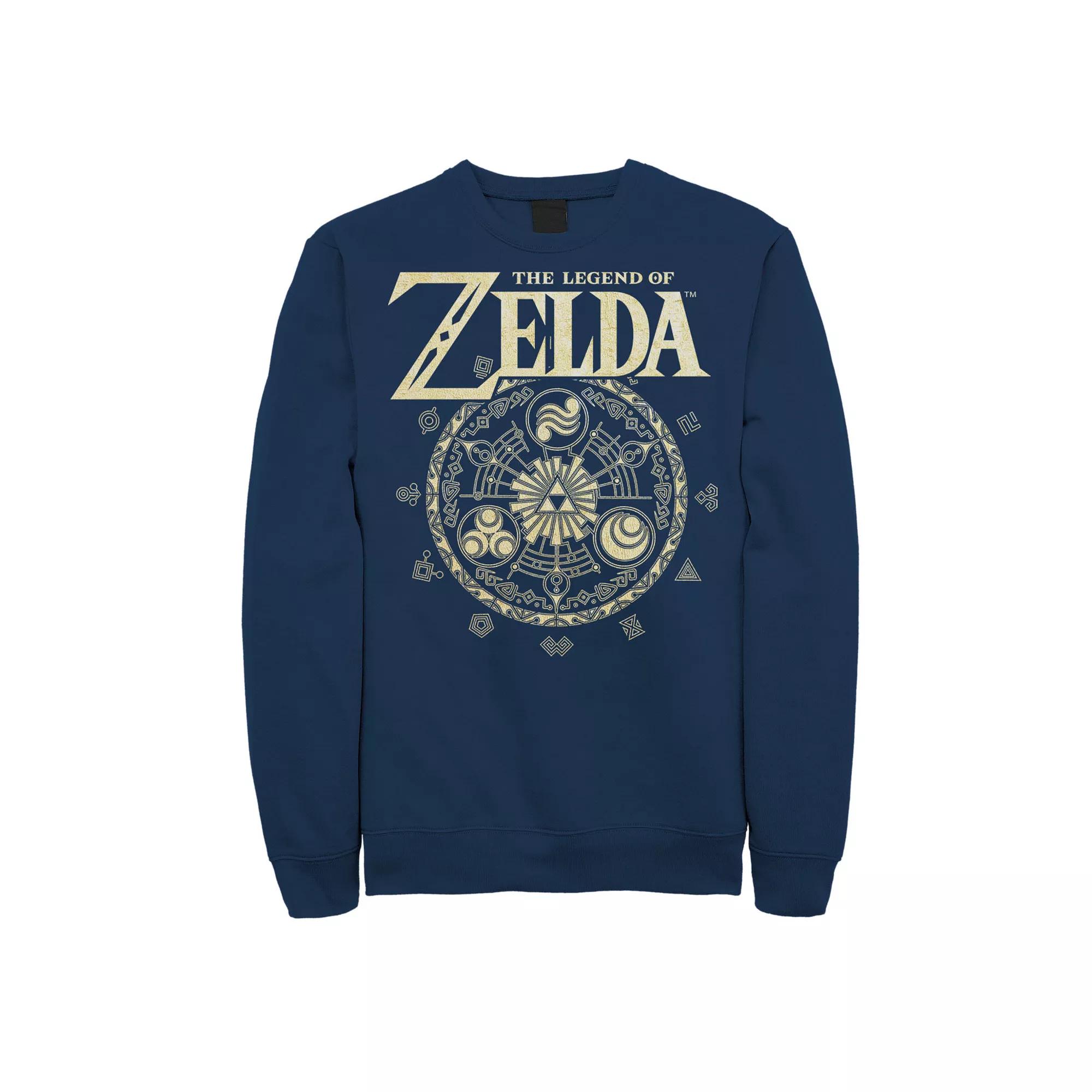 Big & Tall The Legend Of Zelda Circle Emblem Logo Graphic Fleece Pullover, Men's,  Product Image