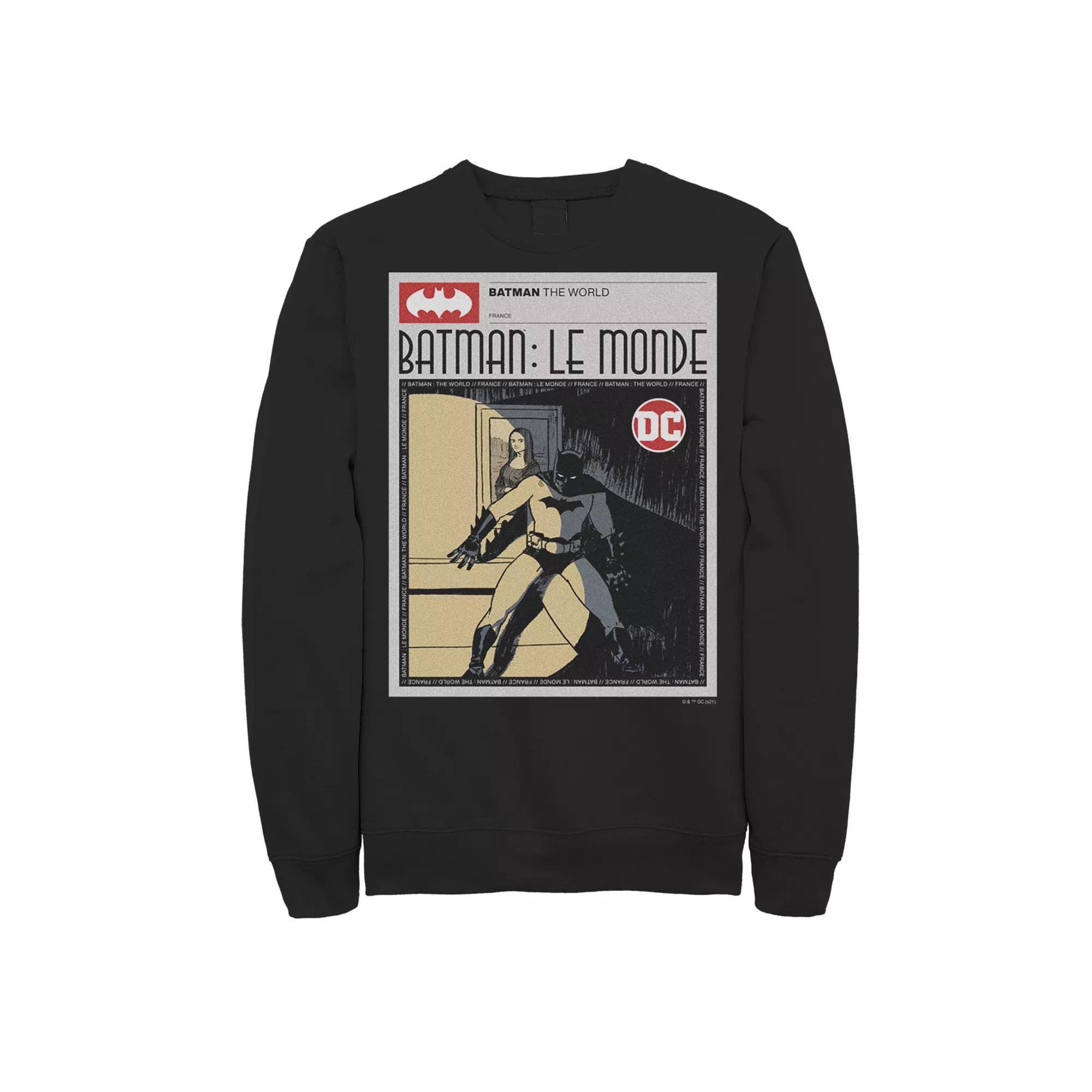 Men's Batman: Le Monde France News Poster Sweatshirt,  Product Image