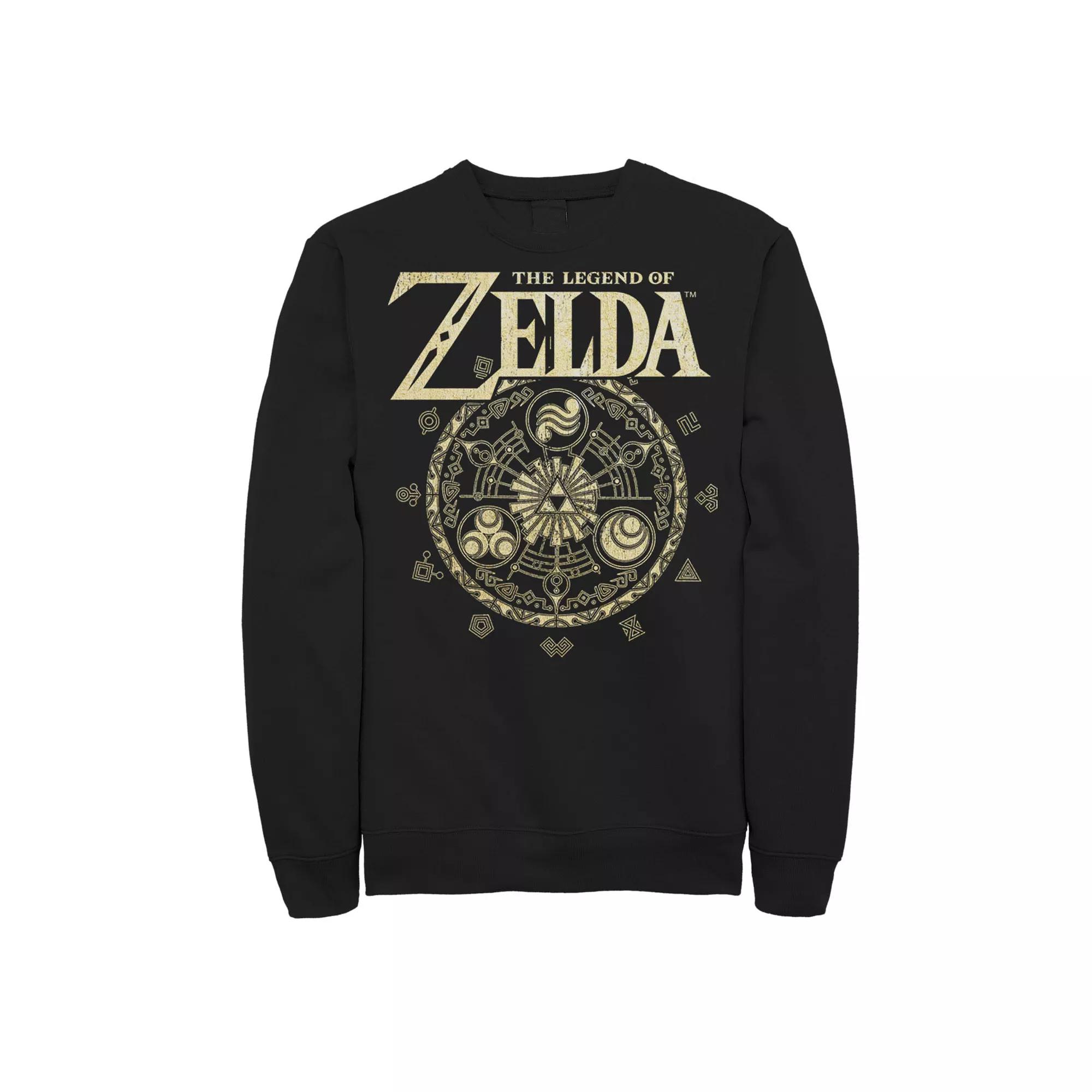 Big & Tall The Legend Of Zelda Circle Emblem Logo Graphic Fleece Pullover, Men's,  Product Image