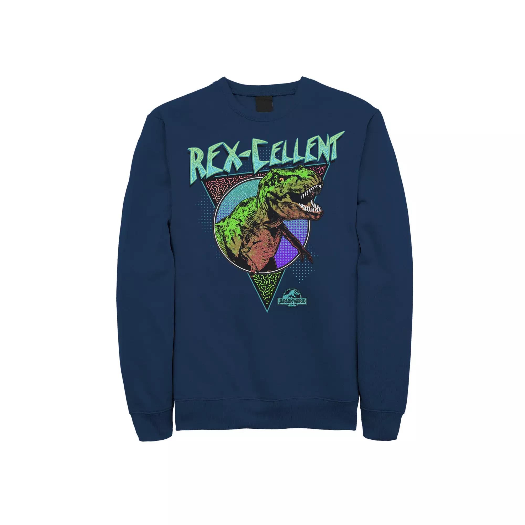 Men's Jurassic World Rex-Cellent Retro Colors Sweashirt,  Product Image