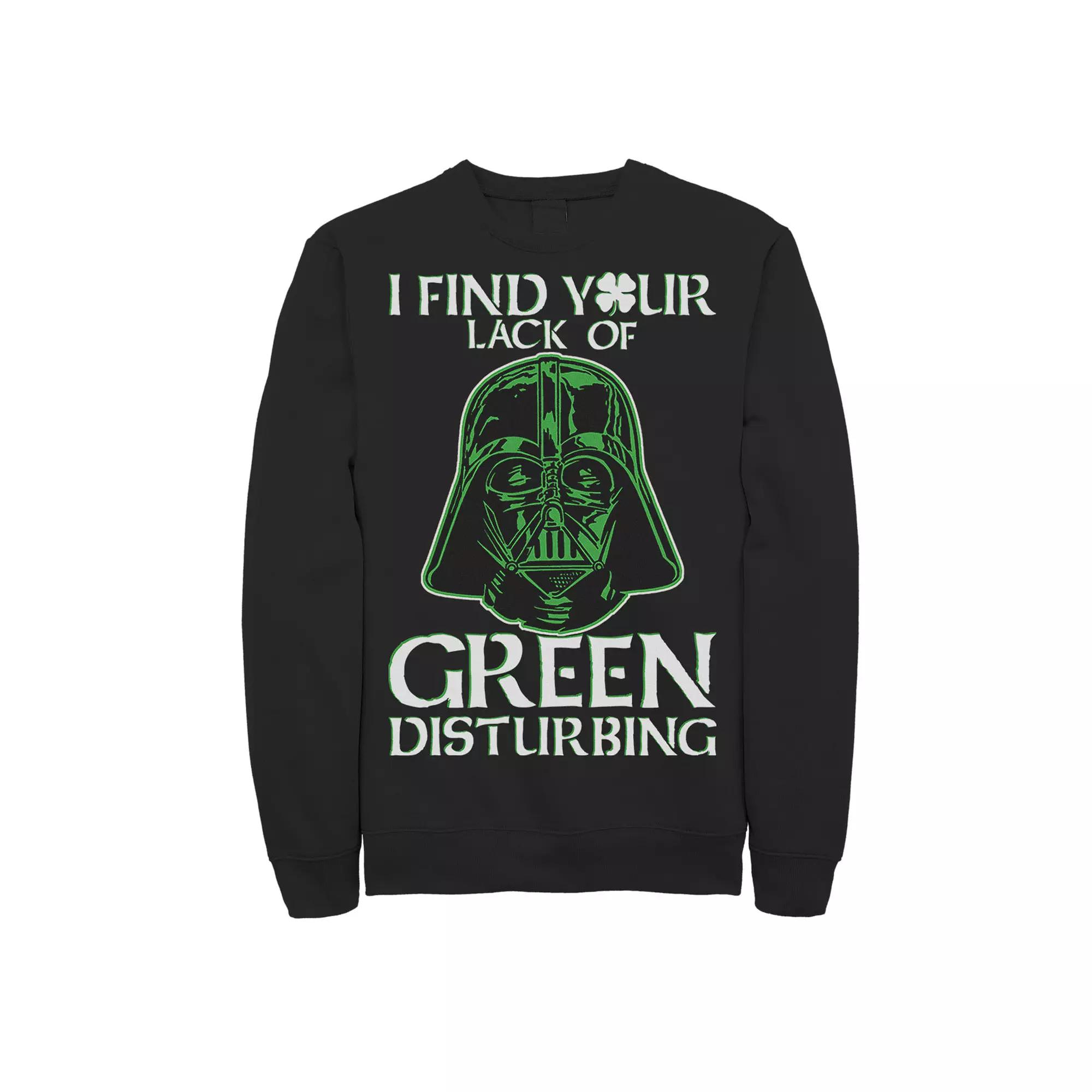 Men's Star Wars Darth Vader "I Find Your Lack Of Green Disturbing" St. Patrick's Day Sweatshirt,  Product Image