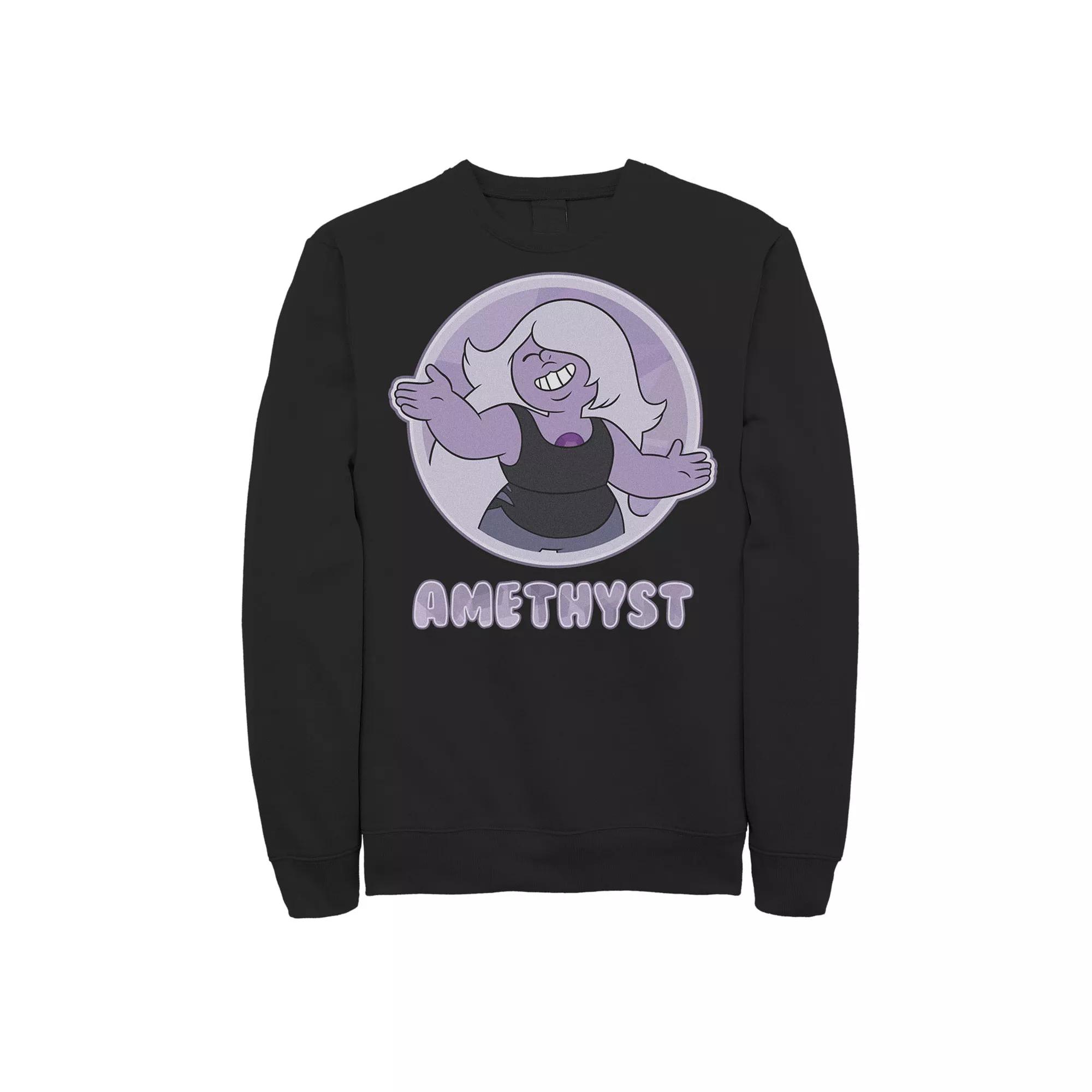 Men's Cartoon Steven Universe Amethyst Badge Fleece Top,  Product Image
