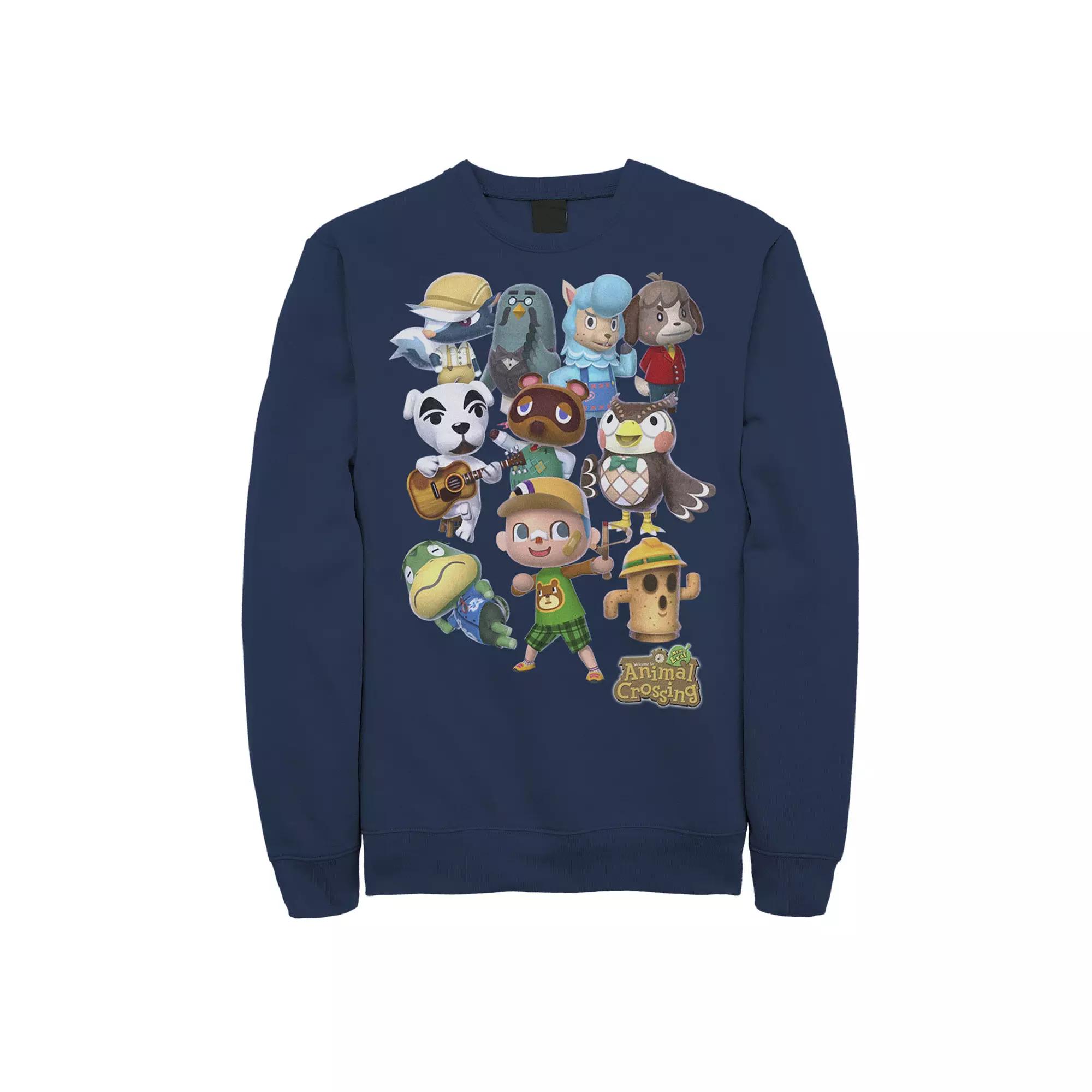 Men's Nintendo Animal Crossing New Leaf Villager Group Shot Sweatshirt,  Product Image