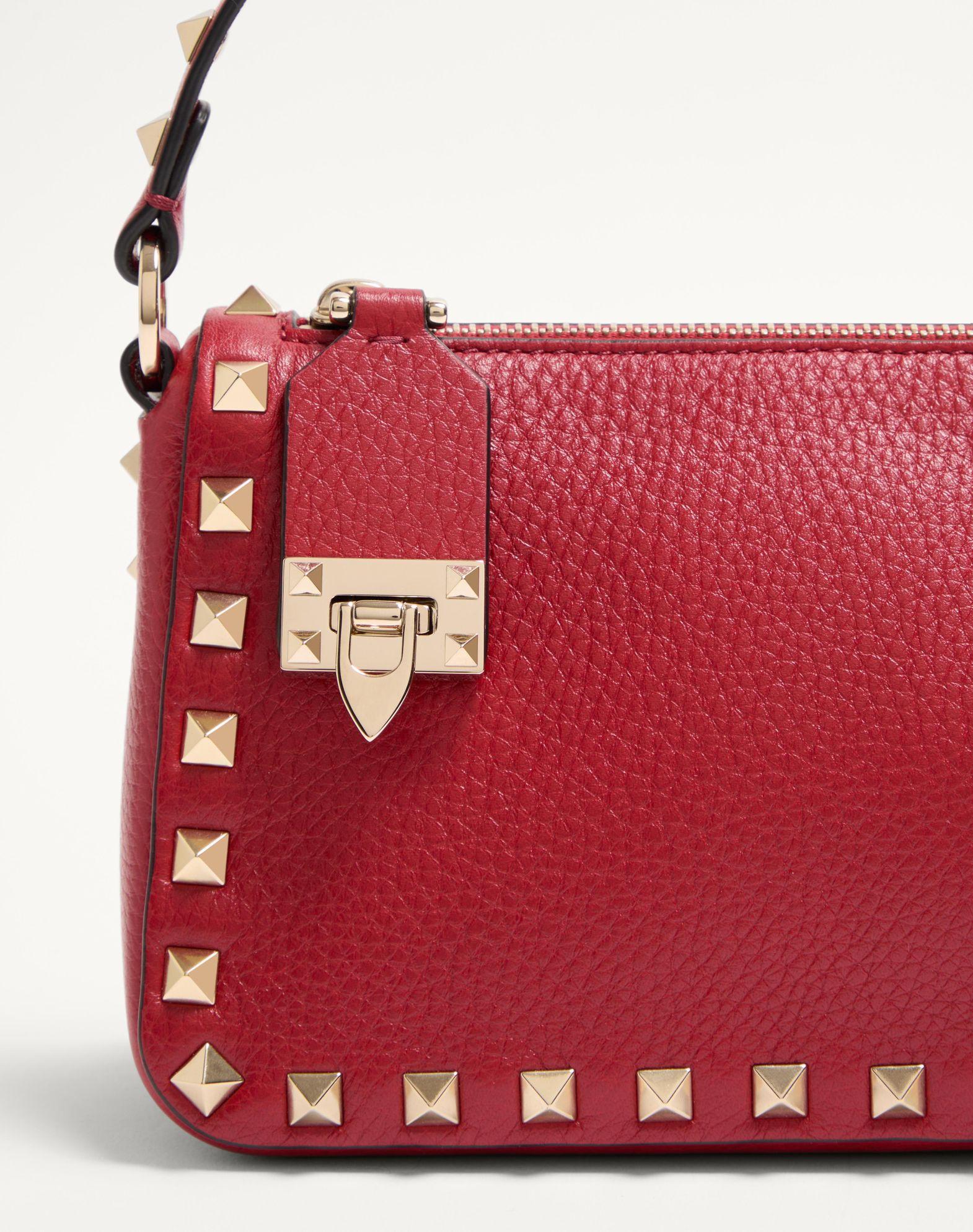 Small Rockstud Grainy Calfskin Crossbody Bag  Product Image