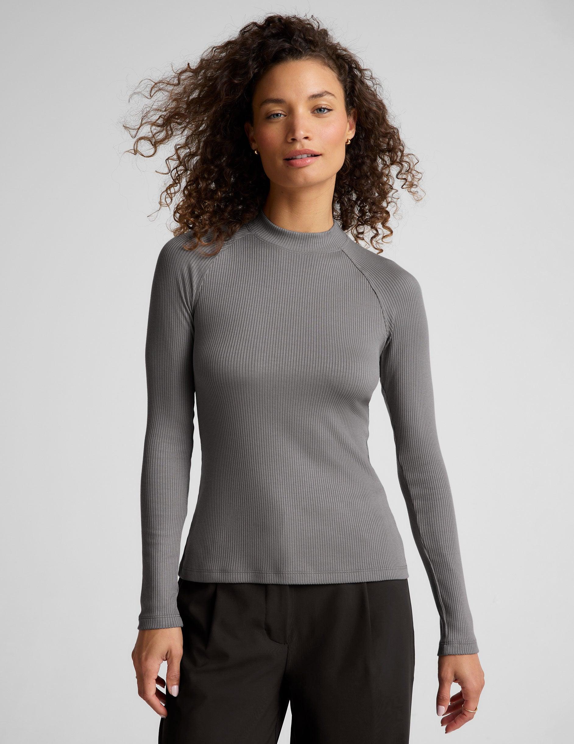 Contours Mock Neck Long Length Top Product Image