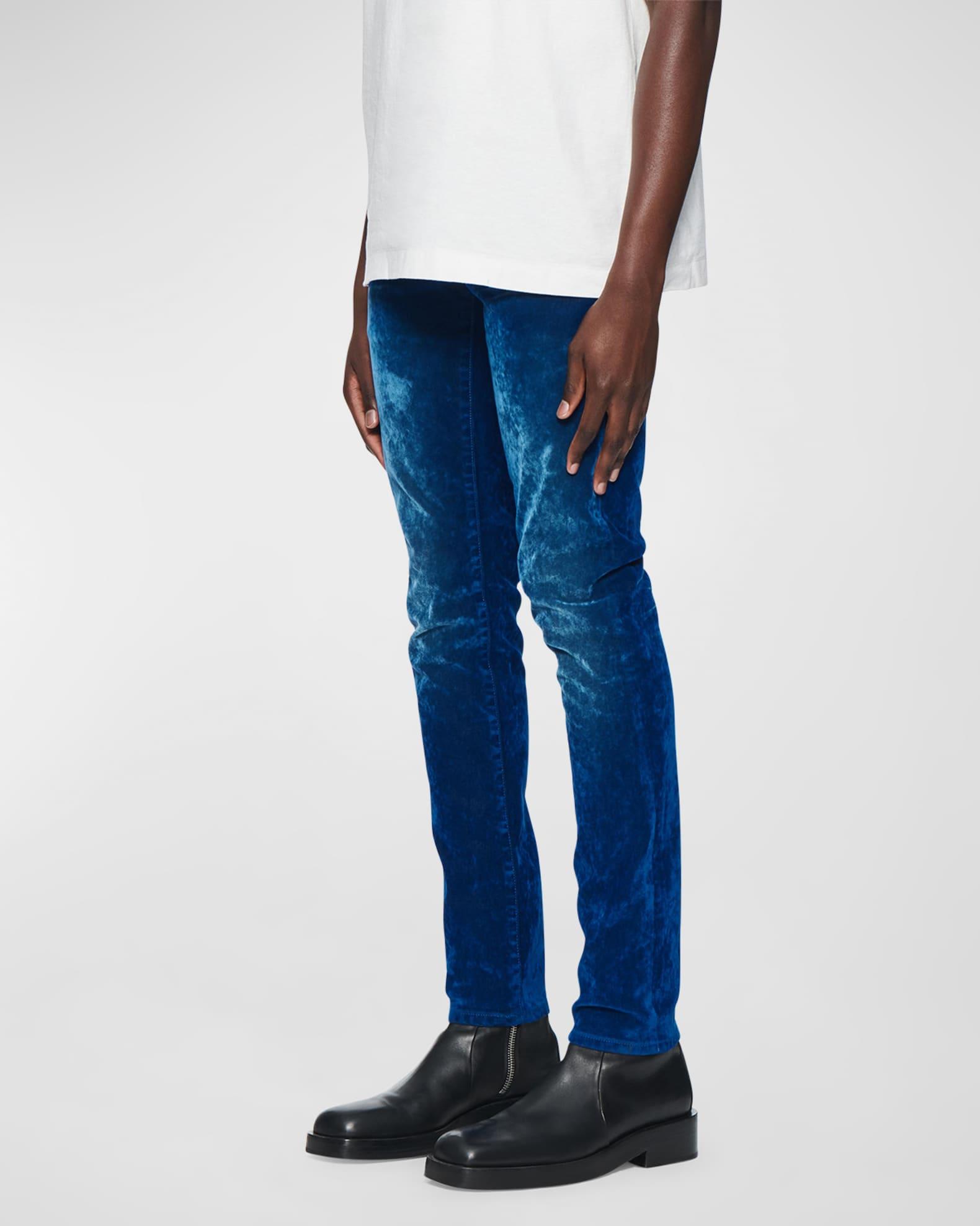 Men's Velour Flock Skinny Jeans Product Image