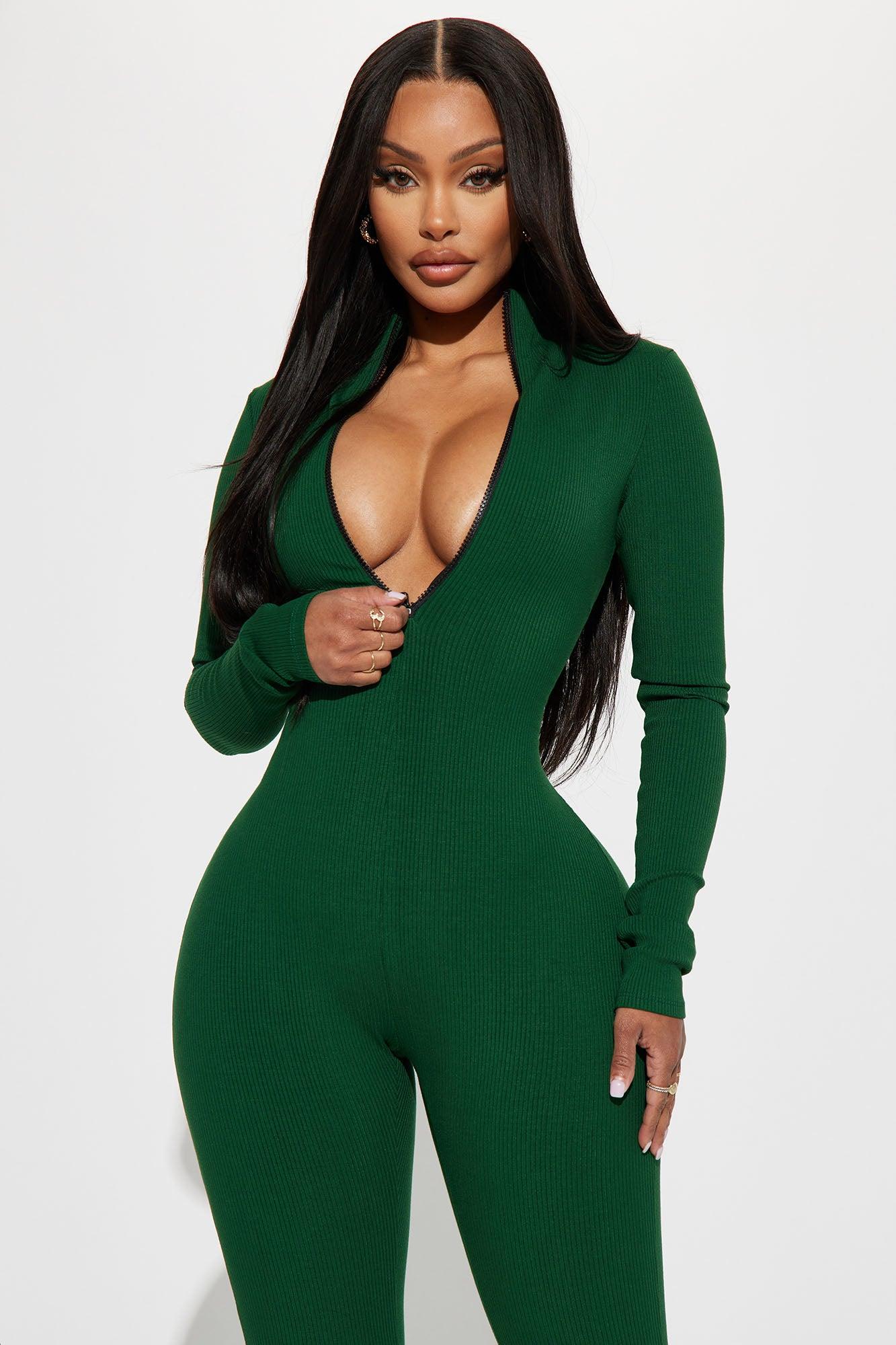 Sabrina Snatched Jumpsuit - Hunter Product Image