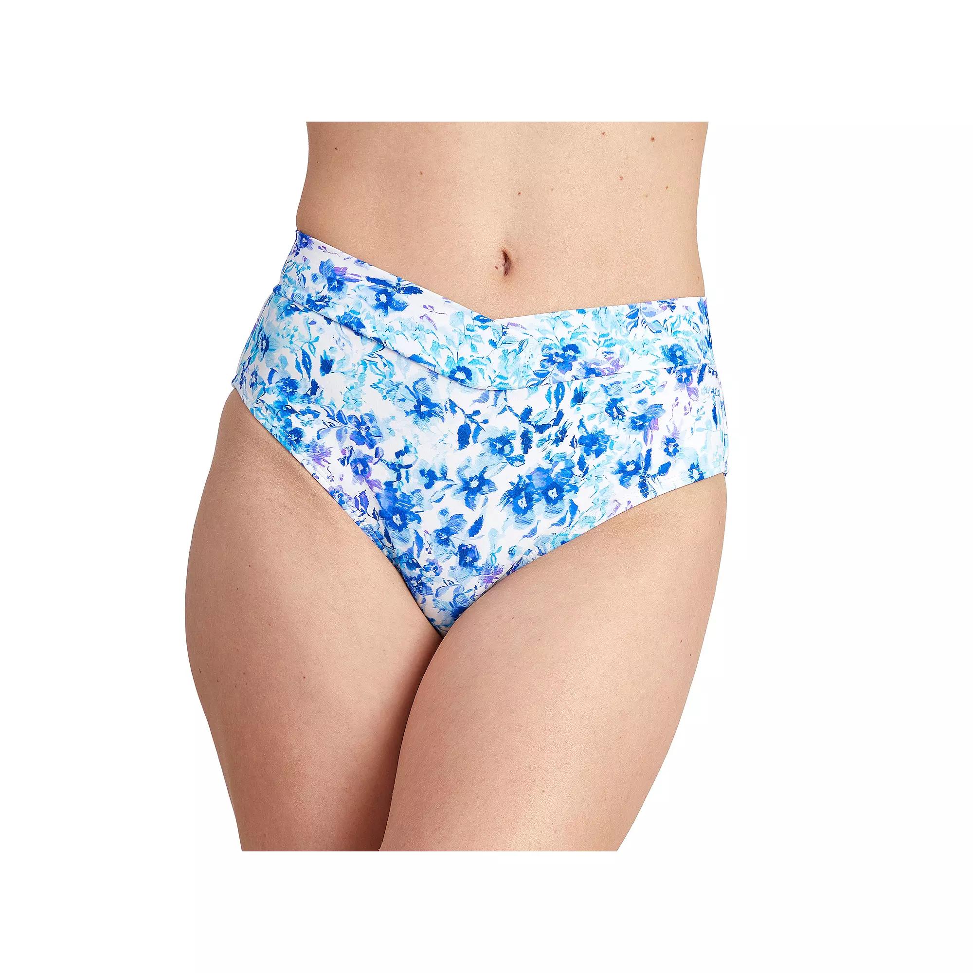 Juniors' Cyn & Luca Mystic Veronica V-Front Bikini Bottoms, Women's, Size: Large, Blue Product Image