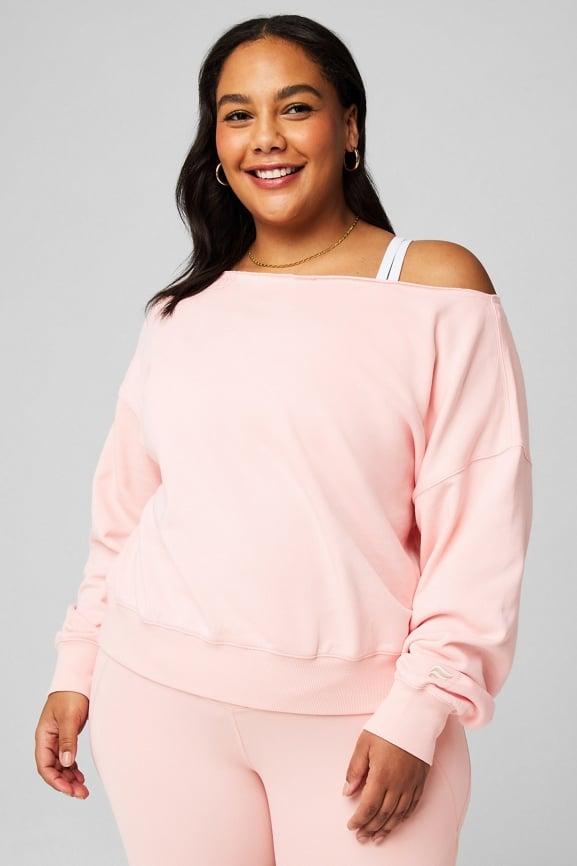 Year Round Terry Off Shoulder Sweatshirt Product Image