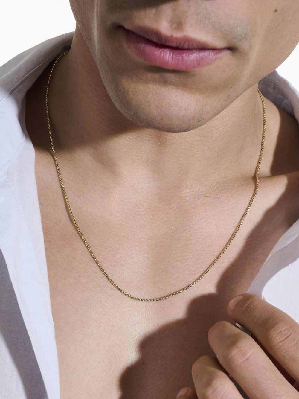 14kt yellow gold box chain necklace Product Image