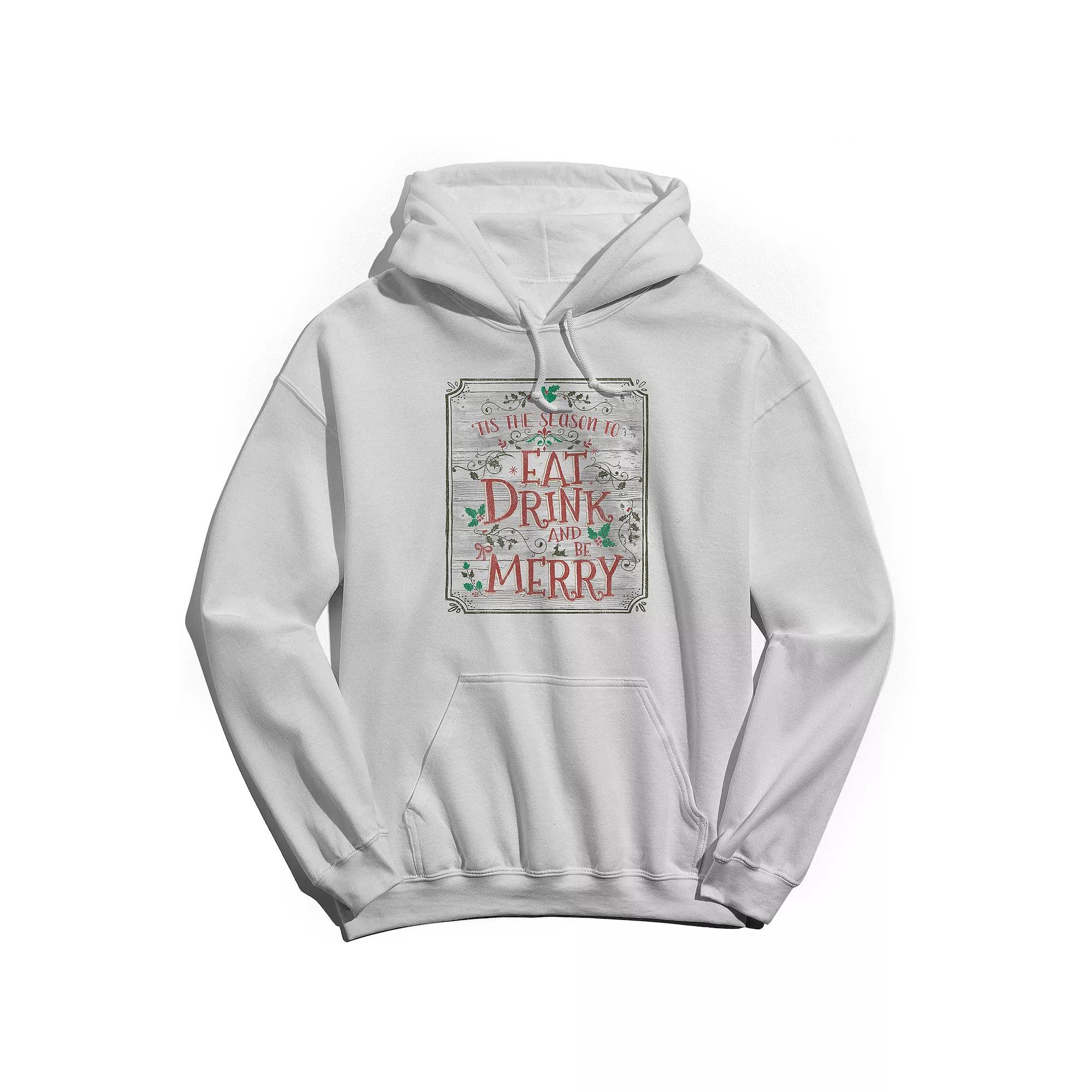 Men's Eat Drink Be Merry Hoodie, Adult Unisex,  Product Image