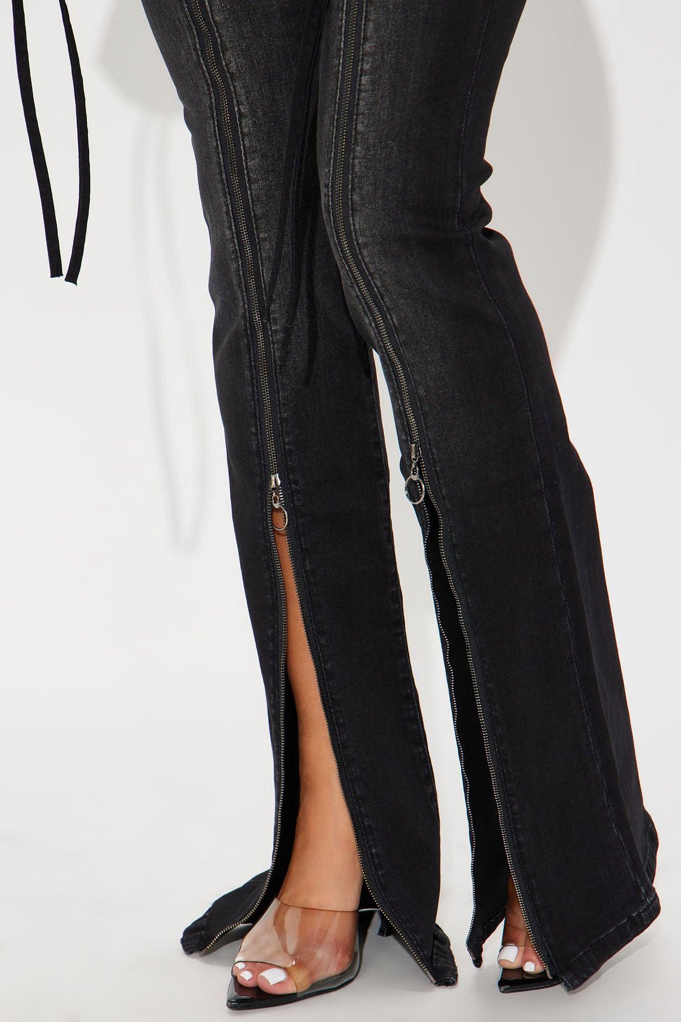 Tall Not So Basic Stretch Zipper  Bootcut Jeans - Black Product Image