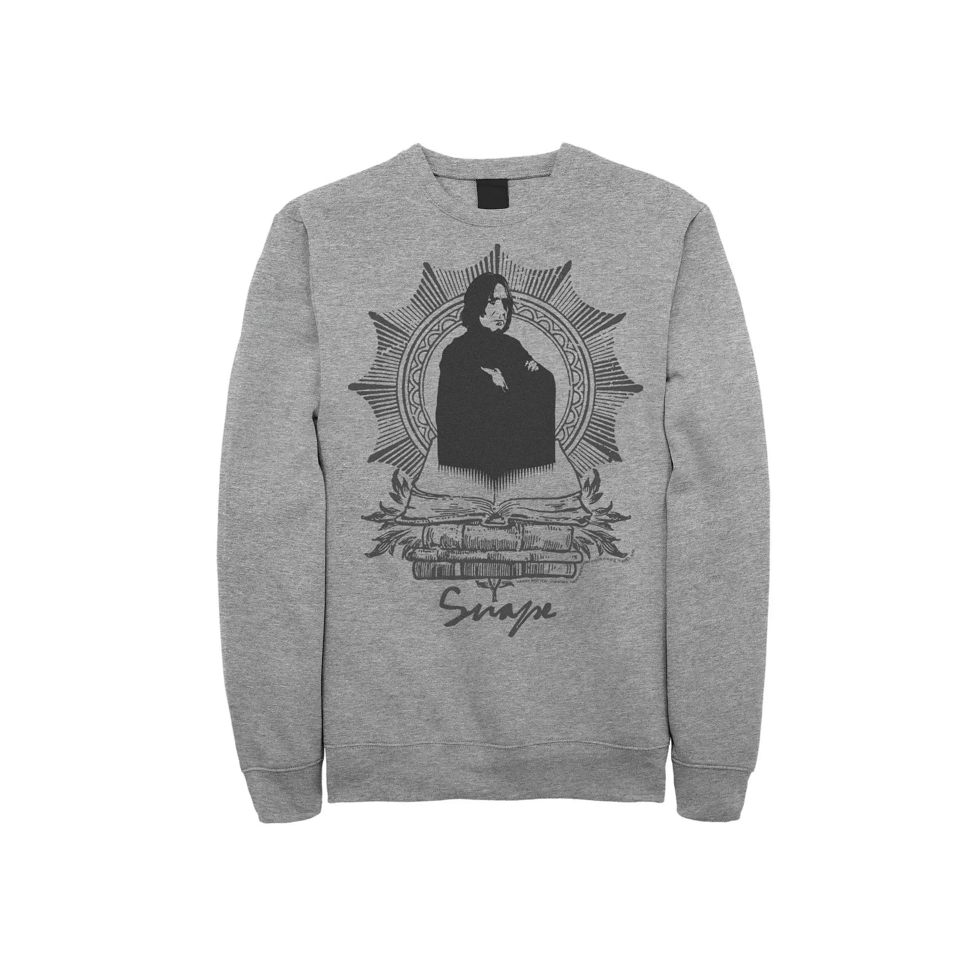 Men's Harry Potter Snape Books Portrait Fleece Graphic Pullover,  Product Image