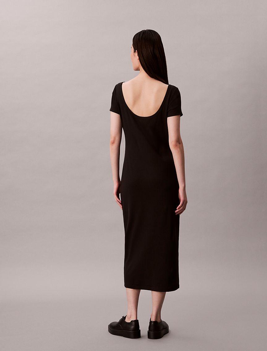 Cotton Contour Rib Short Sleeve Dress Product Image