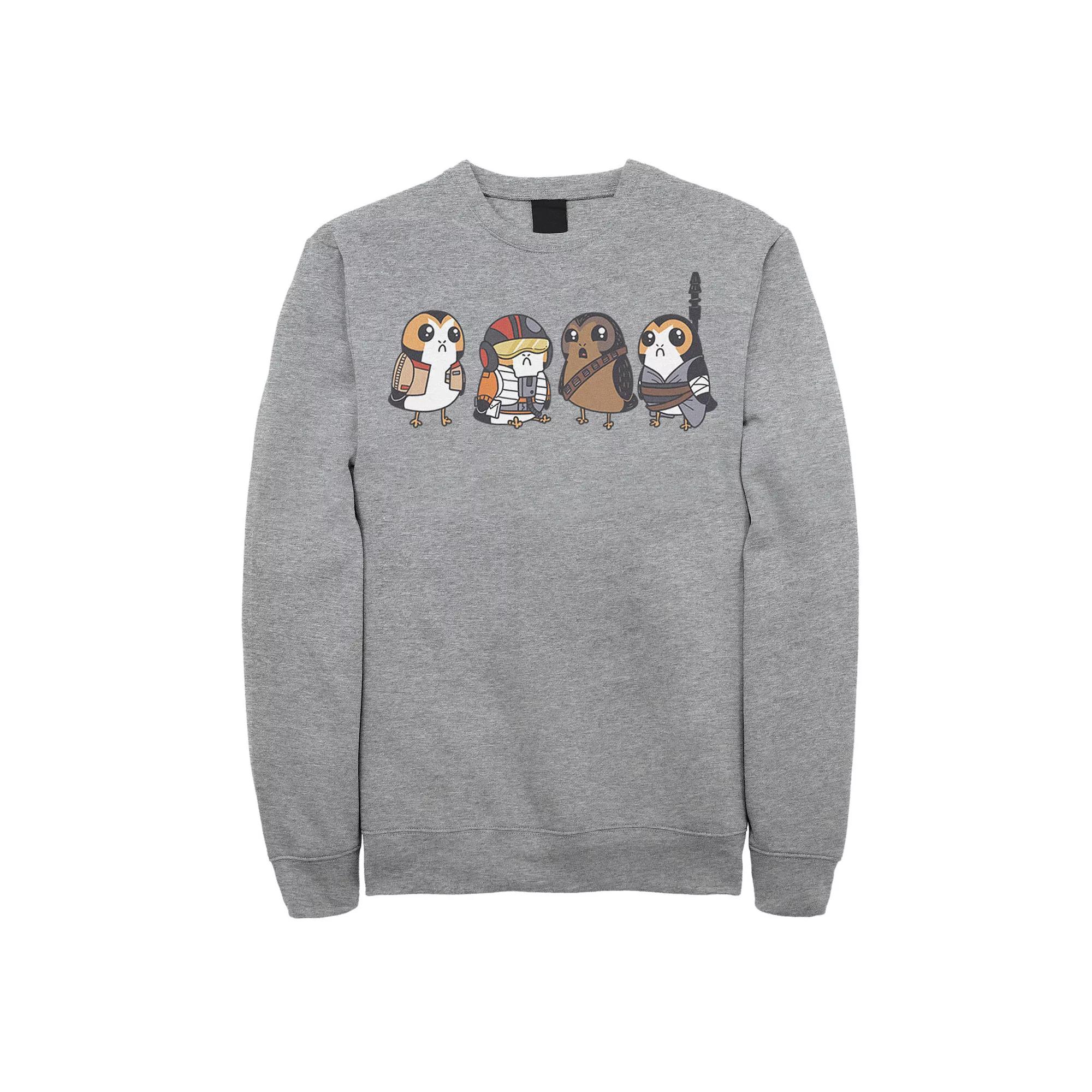 Men's Star Wars Cute Porgs Dressed As Characters Portrait Sweatshirt,  Product Image