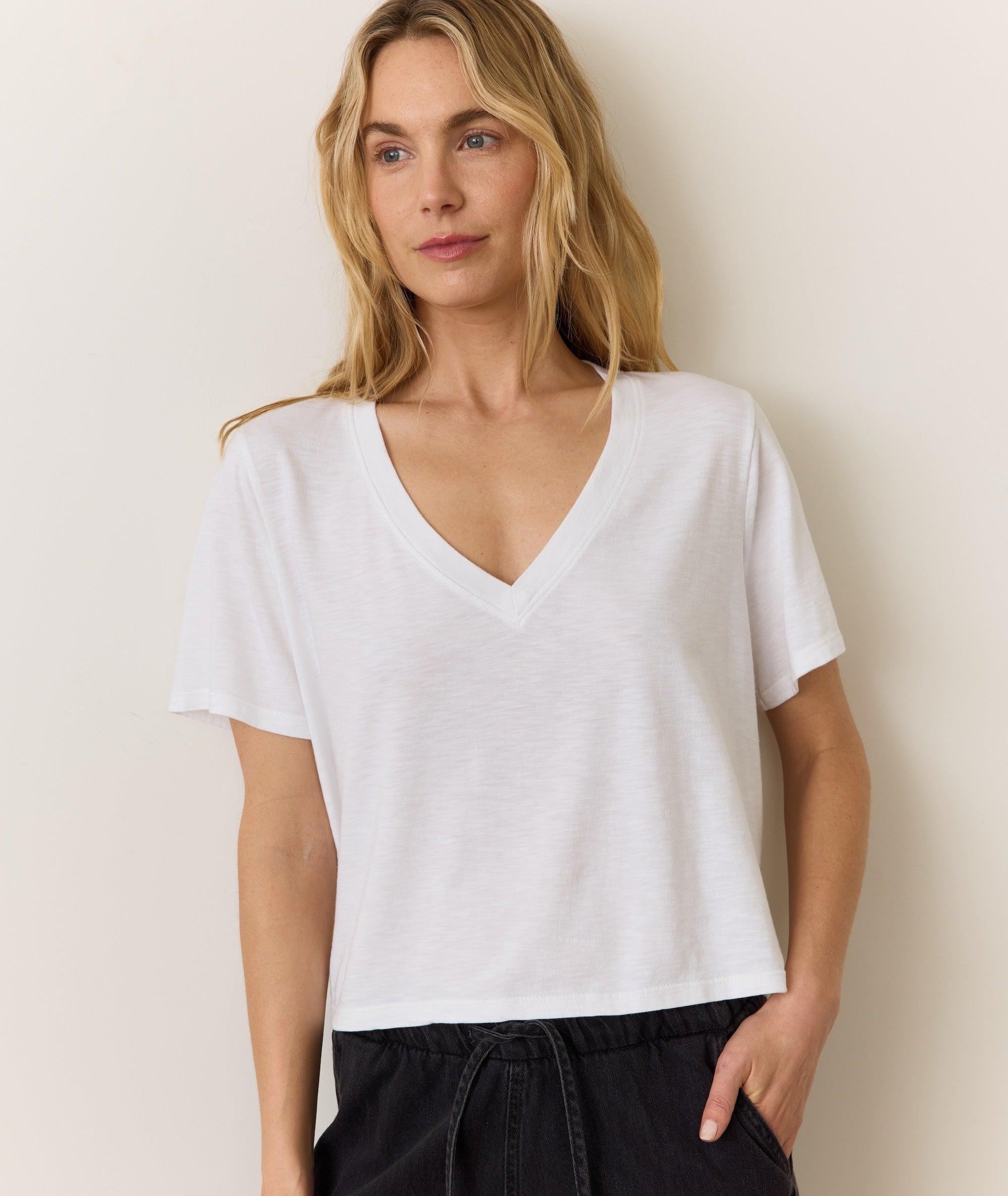 Boyfriend V-Neck Crop Product Image