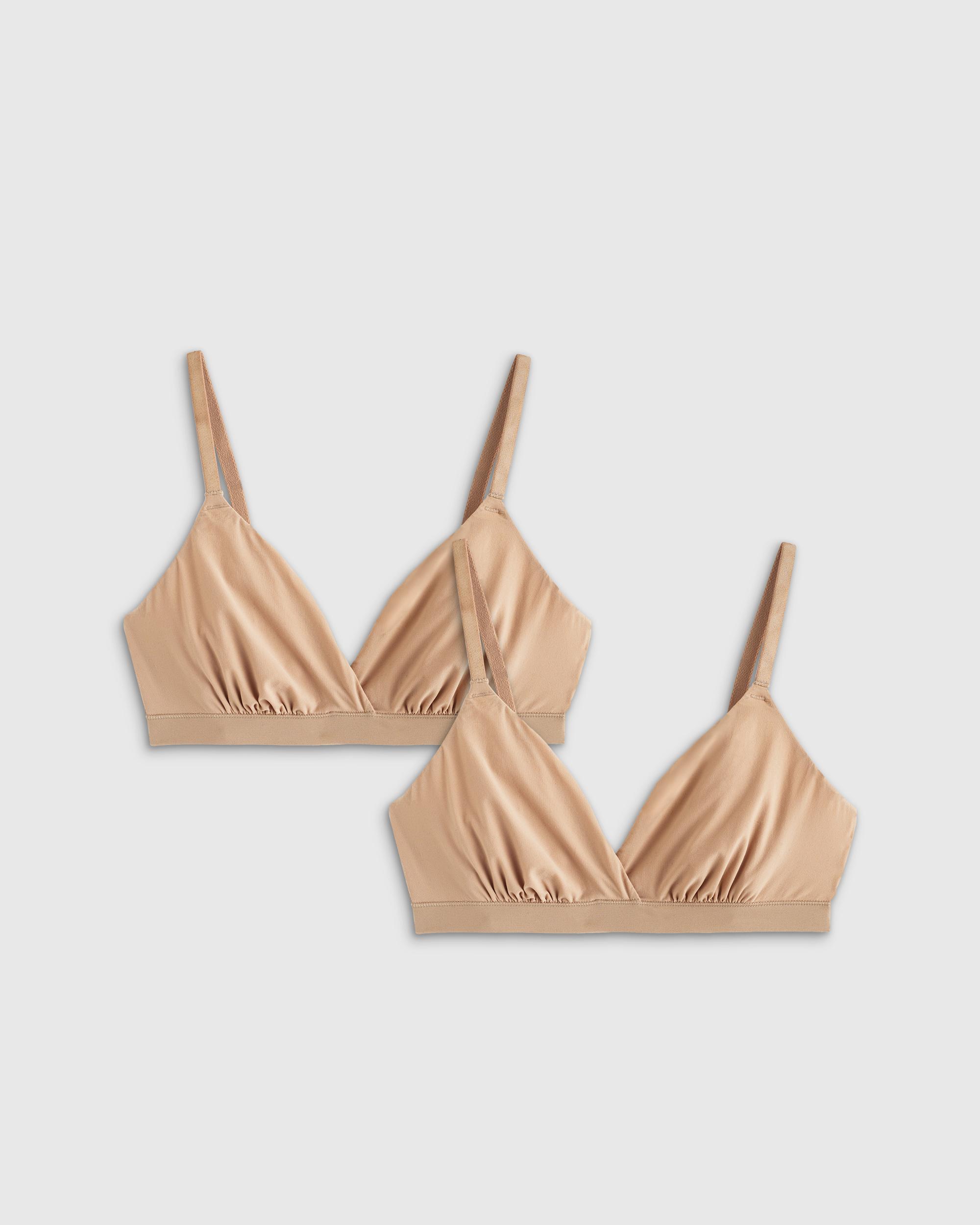 Quince | Women's Second Skin Crossover Bralette Nylon/Spandex Product Image