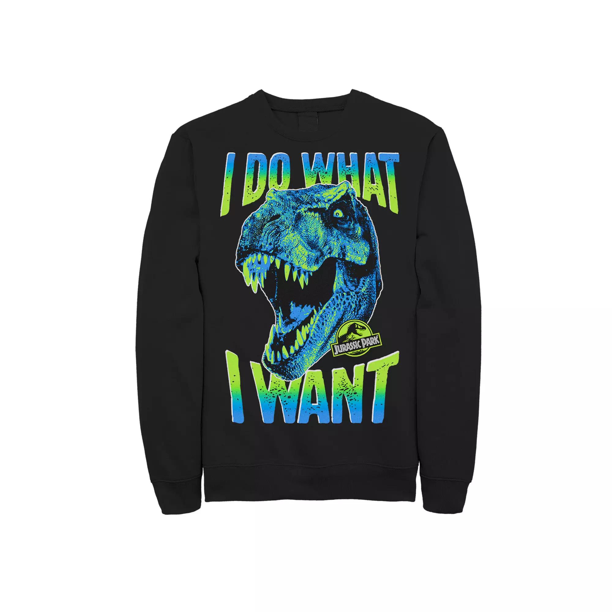 Men's Jurassic Park T-Rex I Do What I Want Pullover Sweatshirt,  Product Image