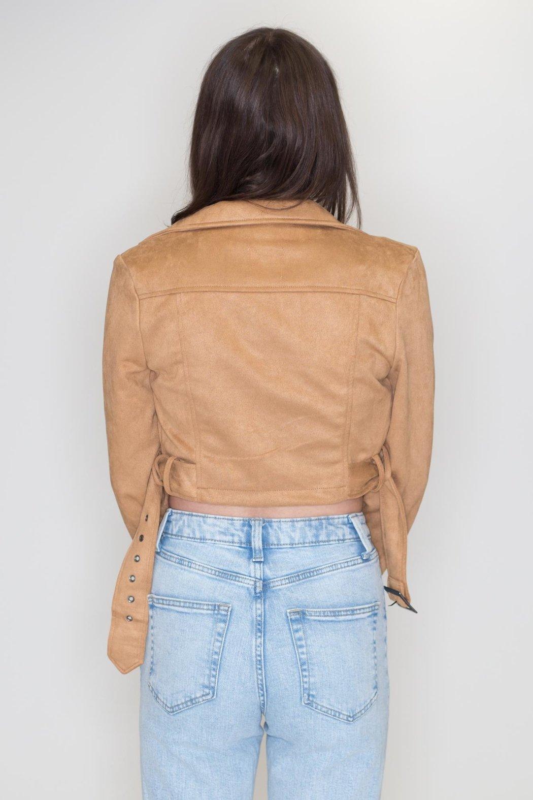 Cropped Moto Jacket Product Image