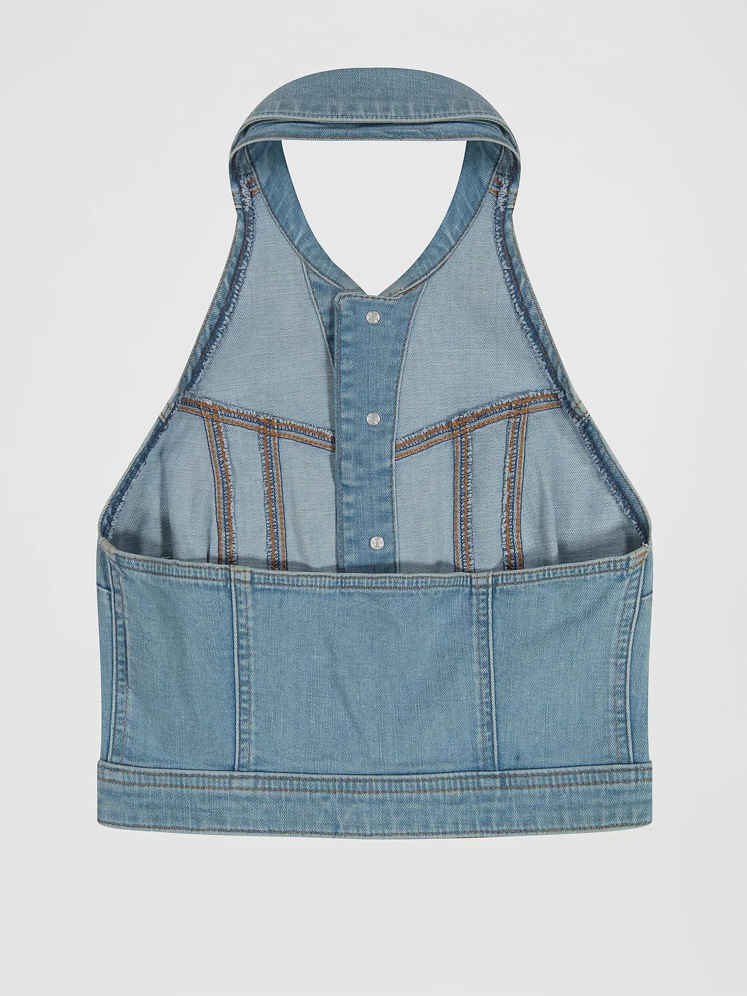 Women's Seamed Denim Halter Tank | Women's Tops & Tees | Lee® Product Image