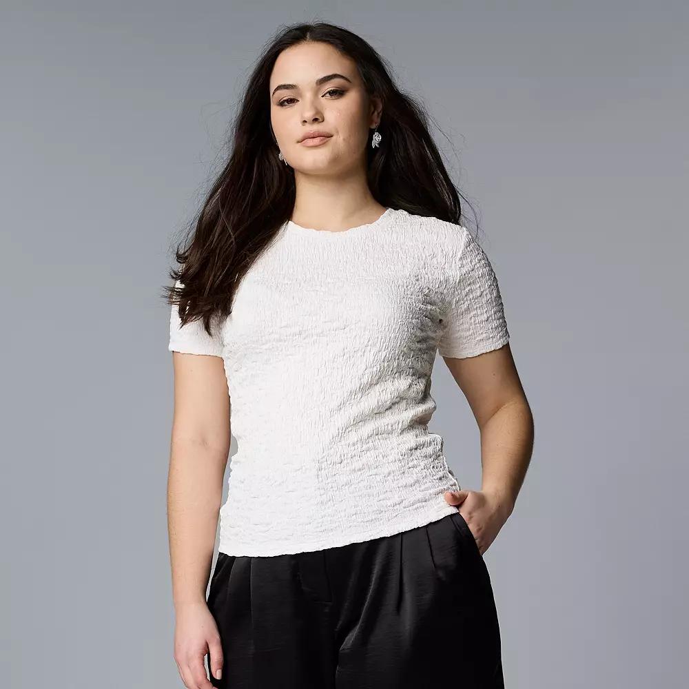 Women's Simply Vera Vera Wang Textured Tee,  Product Image