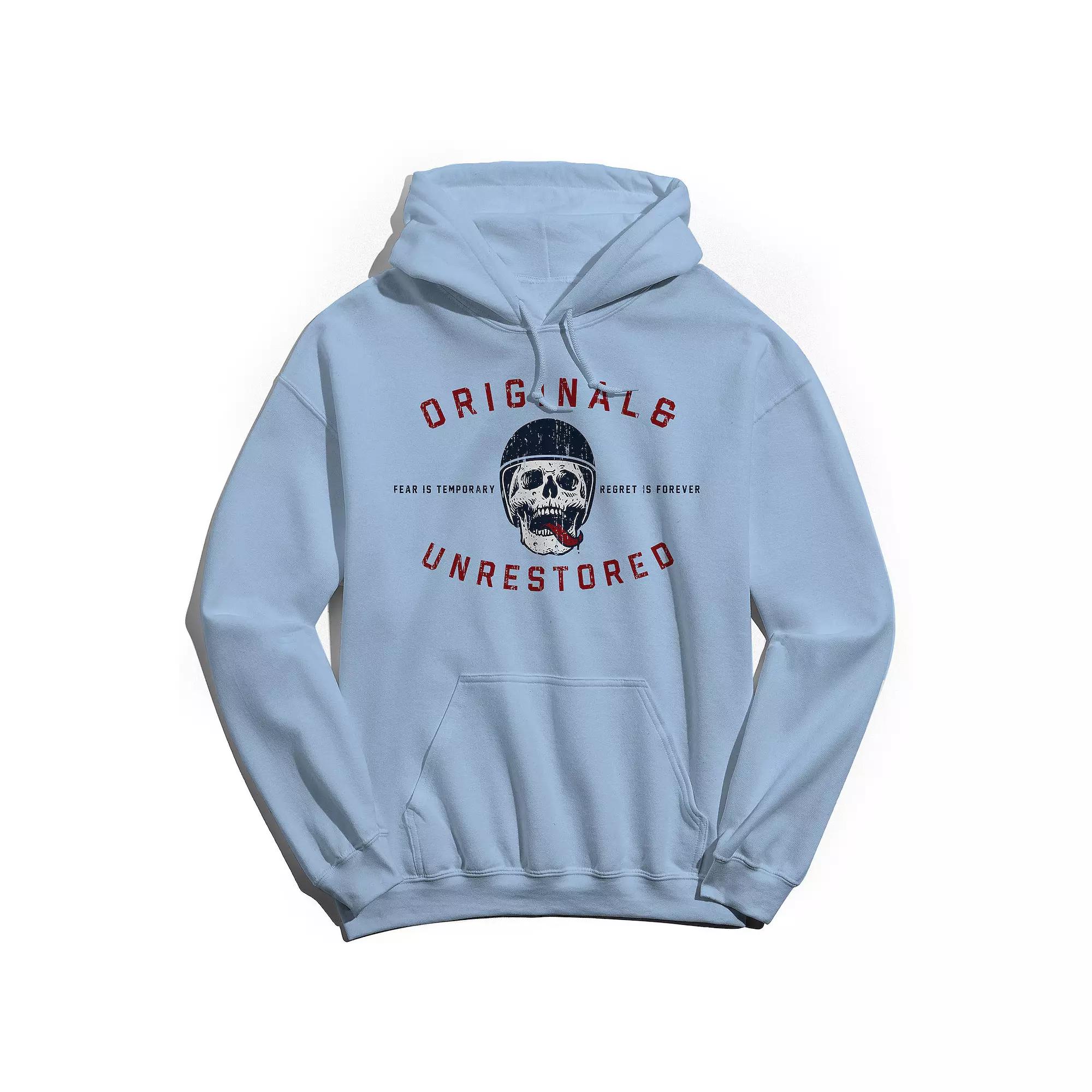 Men's Original & Unrestored Fear Graphic Hoodie, Size: Small, Light Blue Product Image