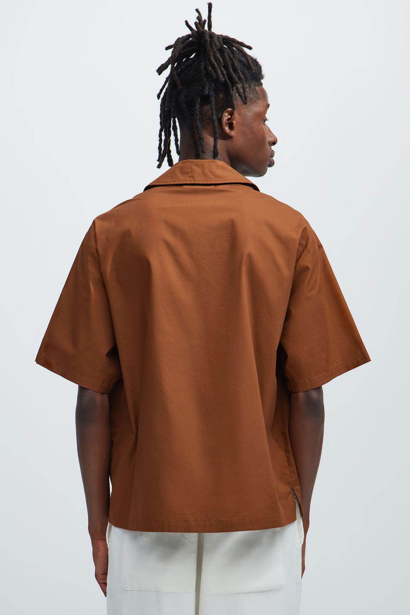 Deering Embroidery Shirt - Brown Product Image