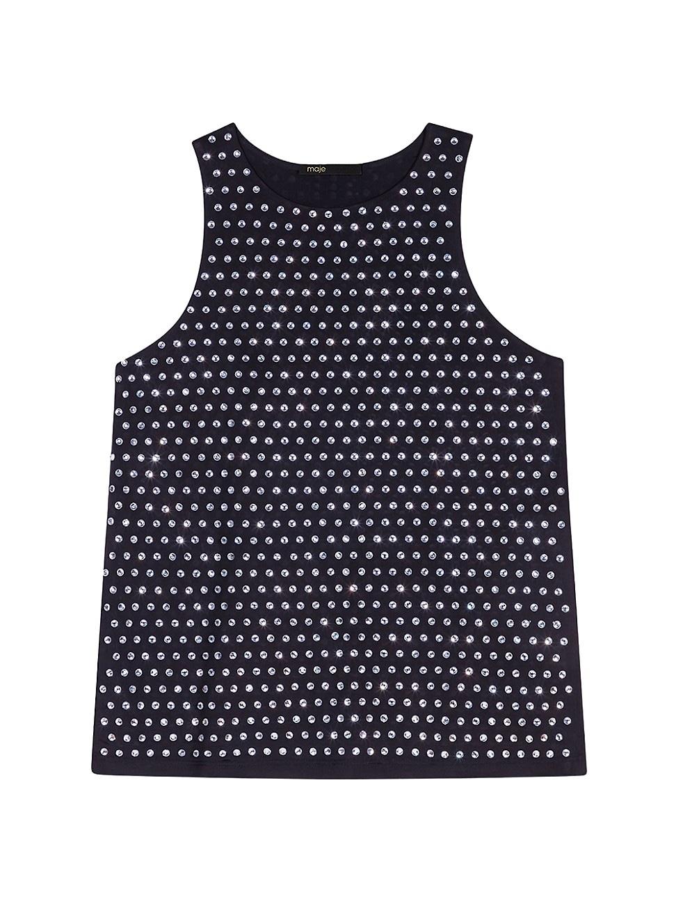 Womens Rhinestone Tank Top Product Image