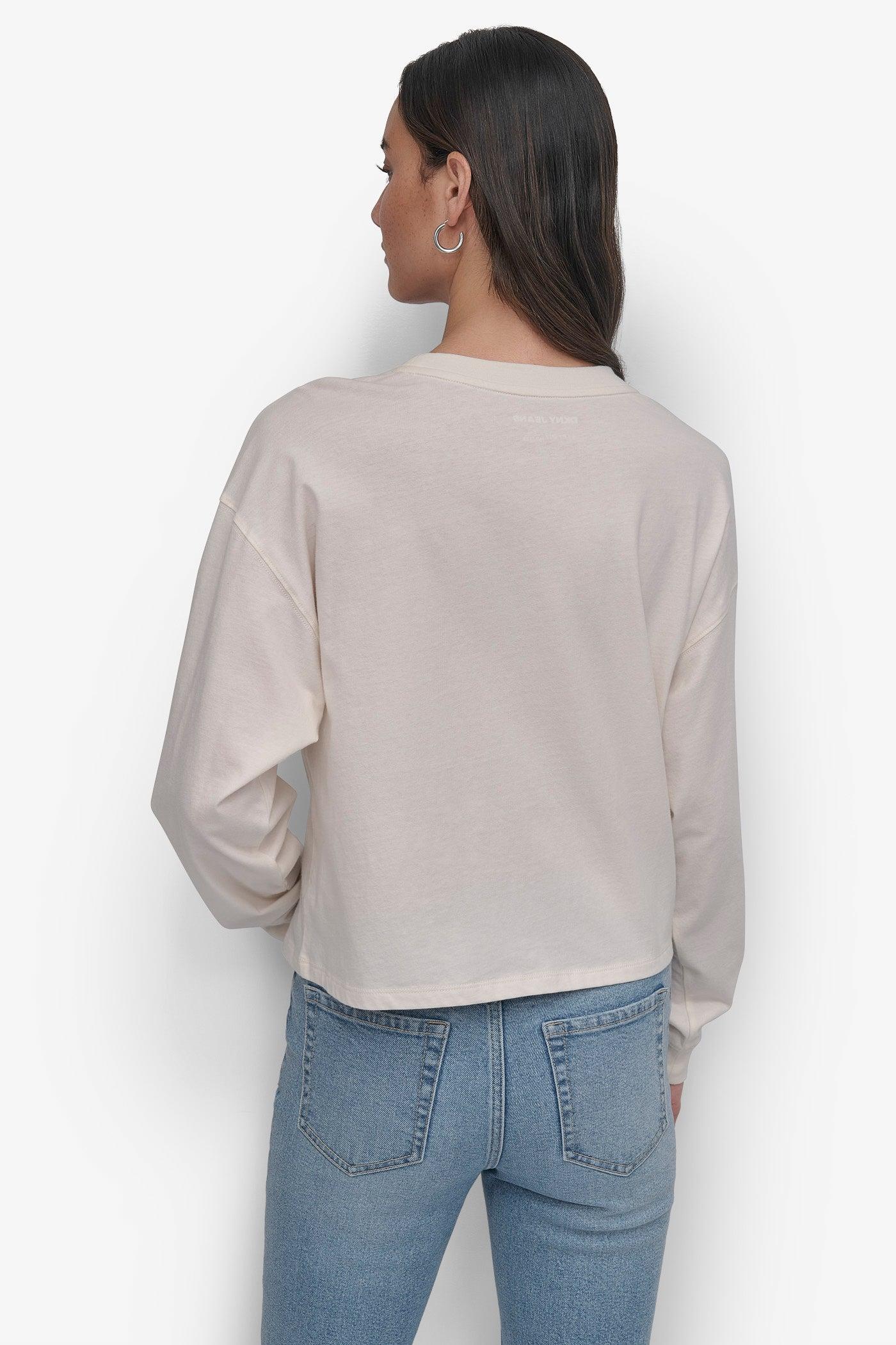 89 MULTI COLOR RHINESTONE LOGO LONG SLEEVE TEE Product Image